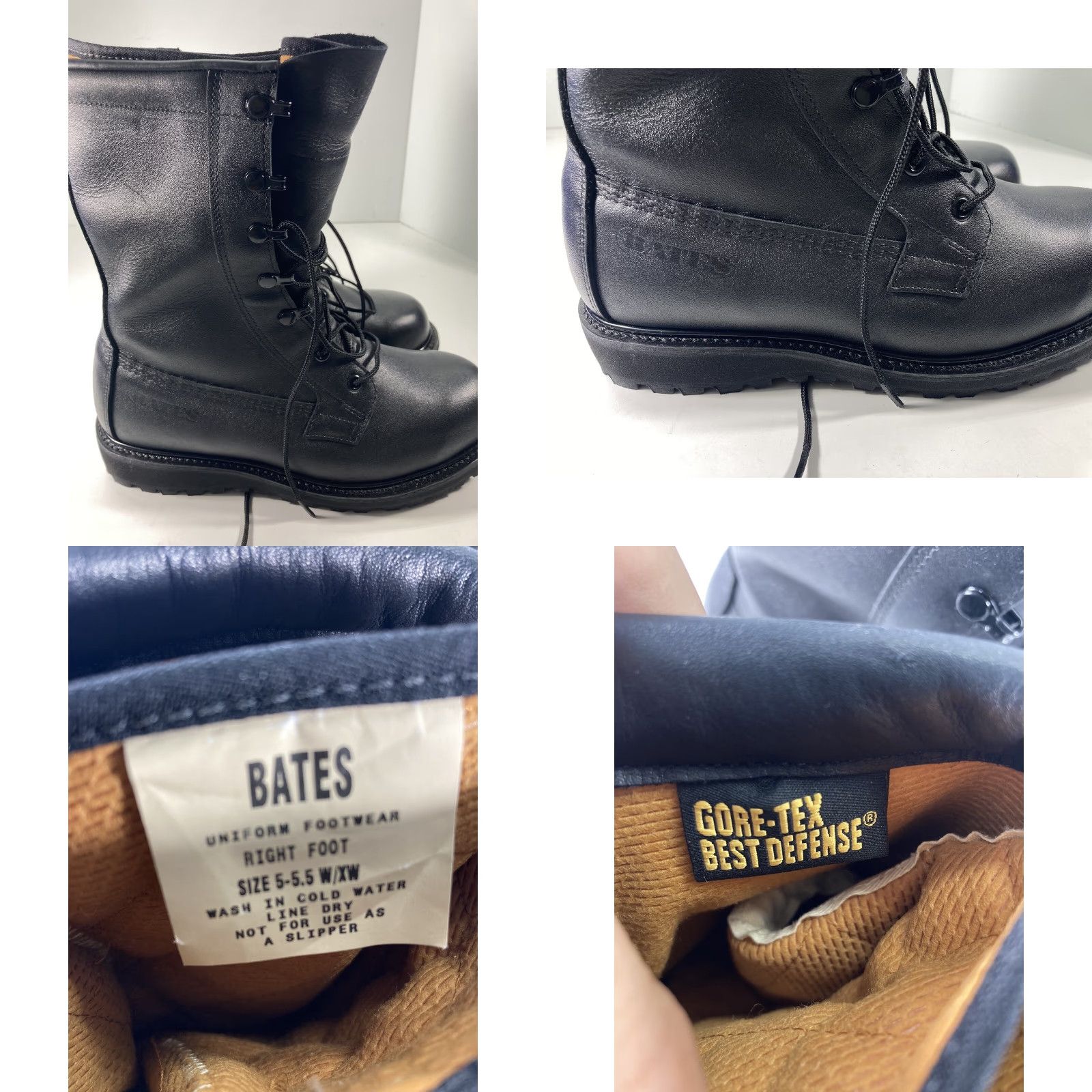 Vintage **Bates Size 5 Black Goretex Military Combat Boots Waterproof** User: **Black Bates Size 5 Goretex Military Combat Boots Waterproof** Size US 5 / EU 37 - 8 Thumbnail