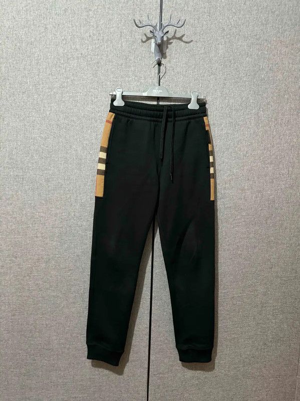 Burberry Black Embroidered Logo Casual Pants