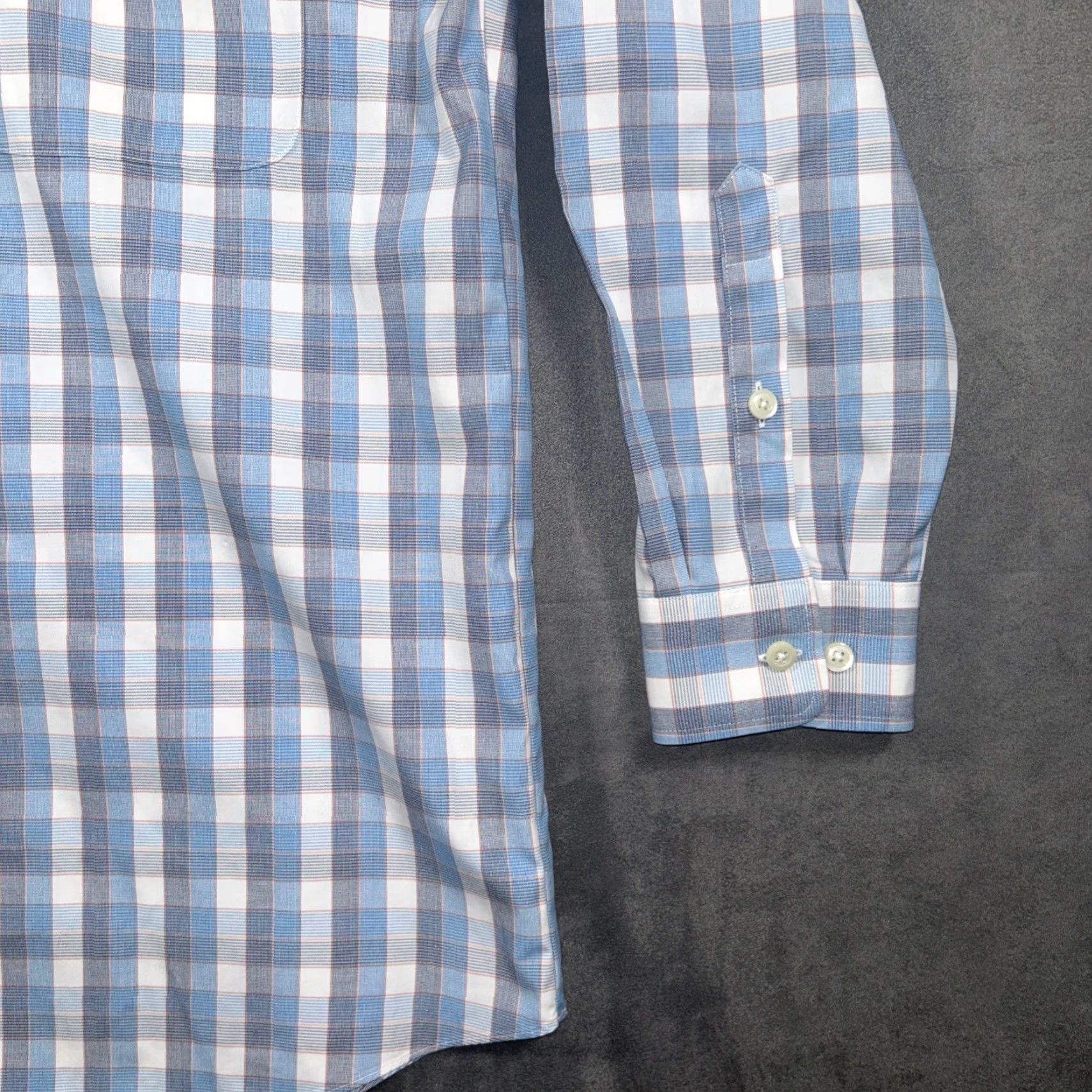 Orvis Orvis Shirt Mens XL Button-Down Blue White Plaid Check Long Sleeve Casual Business Travel Workwear Size US M / EU 48-50 / 2 - 3 Thumbnail