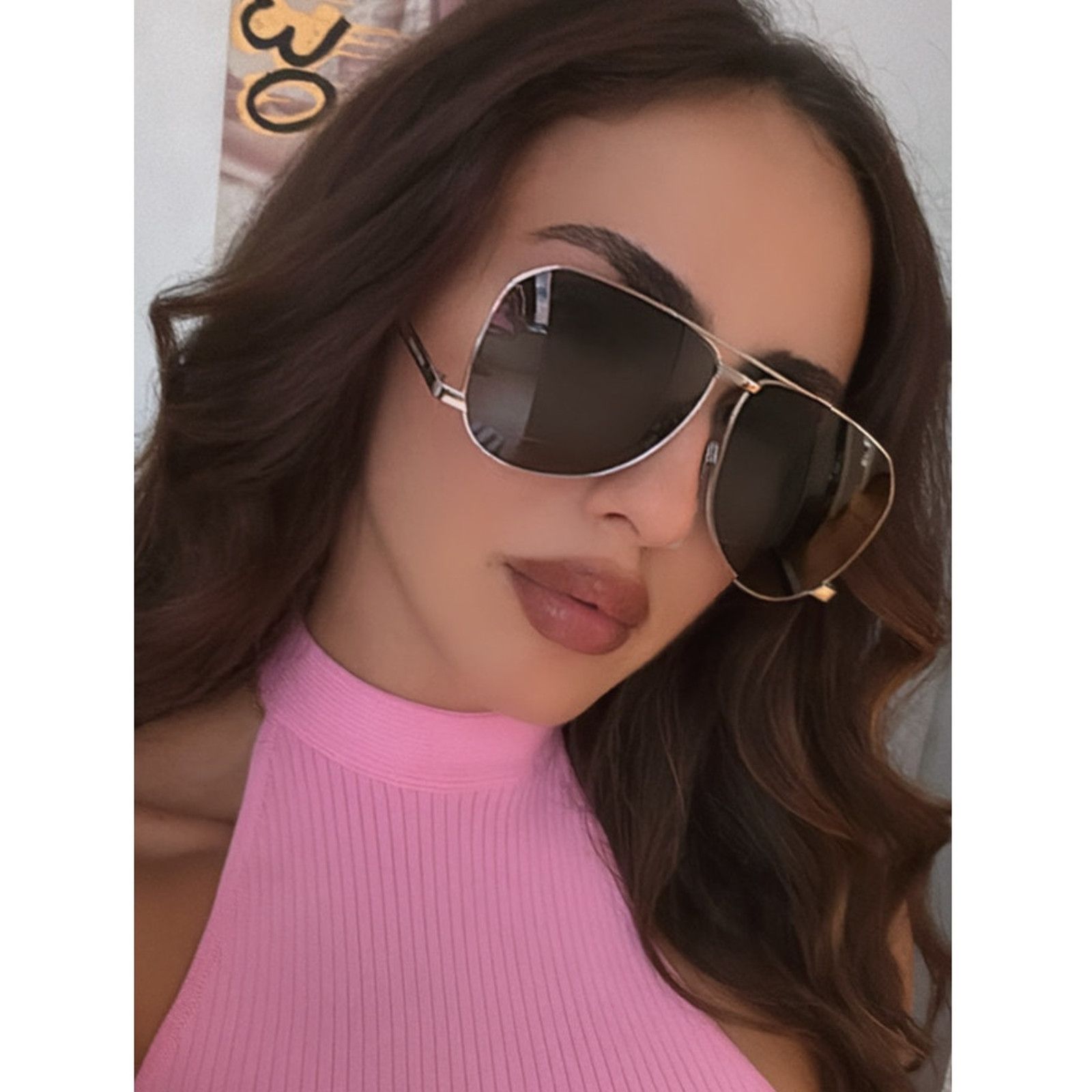 NEW Saint Laurent SL690 Dust Aviator Sunglasses Silver $645