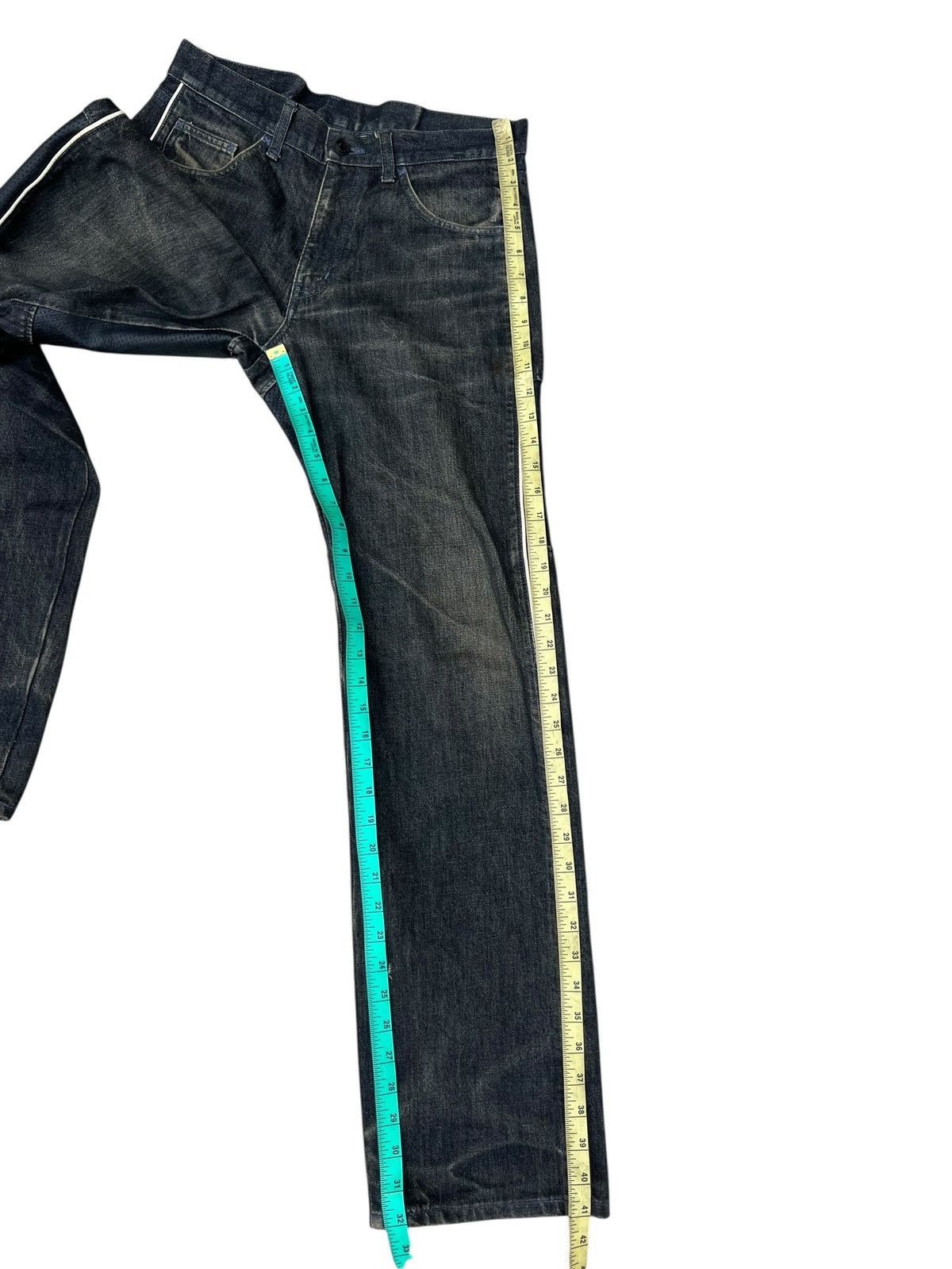 Neighborhood Vintage Neighborhood Japan Fade Denim Hybrid Leather Jeans Size US 30 / EU 46 - 6 Thumbnail