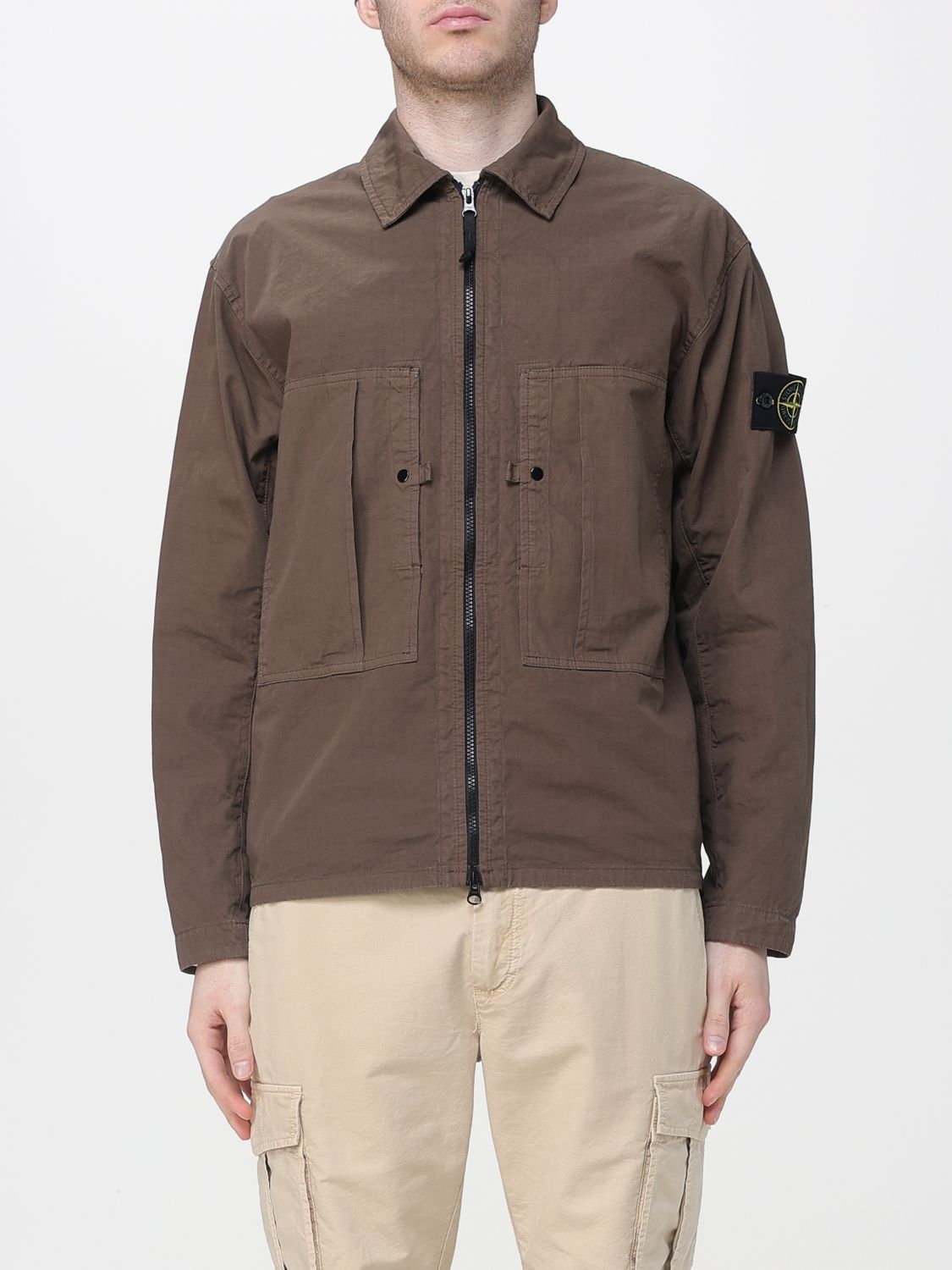 Stone Island Jacket Men Beige