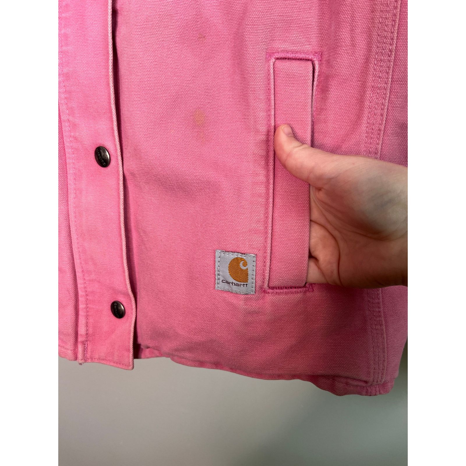 Carhartt Y2K Carhartt Pink Sherpa Streetwear Workwear Jacket 100657 S Size US S / EU 44-46 / 1 - 9 Thumbnail