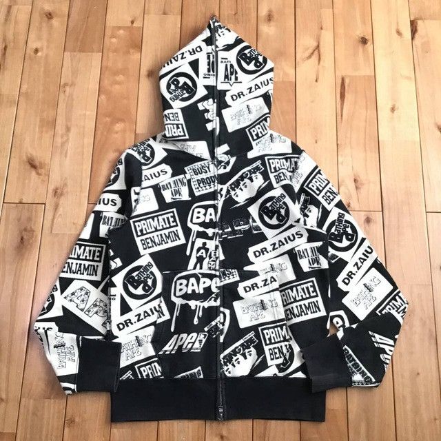 Bape × Nigo BAPE Mix logo full zip hoodie a bathing ape NIGO | Grailed