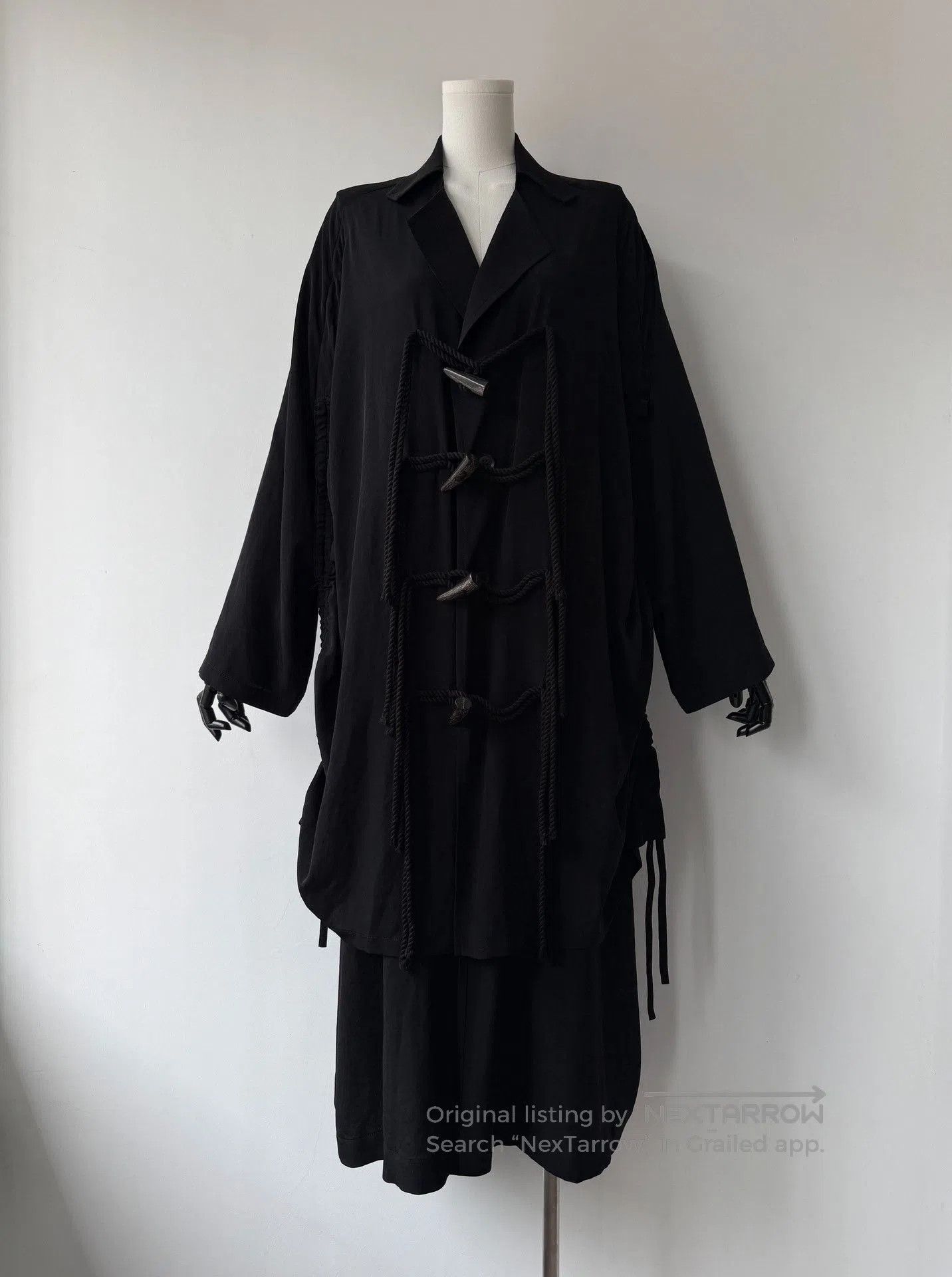 Yohji Yamamoto Yohji Yamamoto Triacetate Long Coat. Size US M / EU 48-50 / 2 - 2 Thumbnail