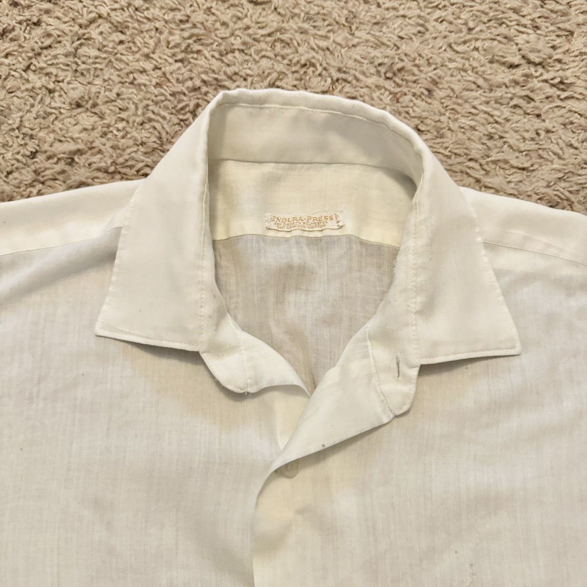 Vintage VINTAGE 60s THIN, DISTRESSED AND PAINT SPLATTER BUTTON UP! Size US L / EU 52-54 / 3 - 3 Thumbnail