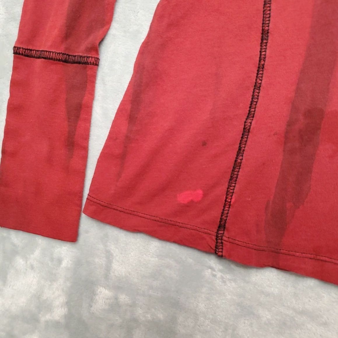 Etro VINTAGE Crash And Burn Shirt Womens L Red Lace Gothic Y2K Retro Grunge TEE Womens Size L / US 10 / IT 46 - 3 Thumbnail