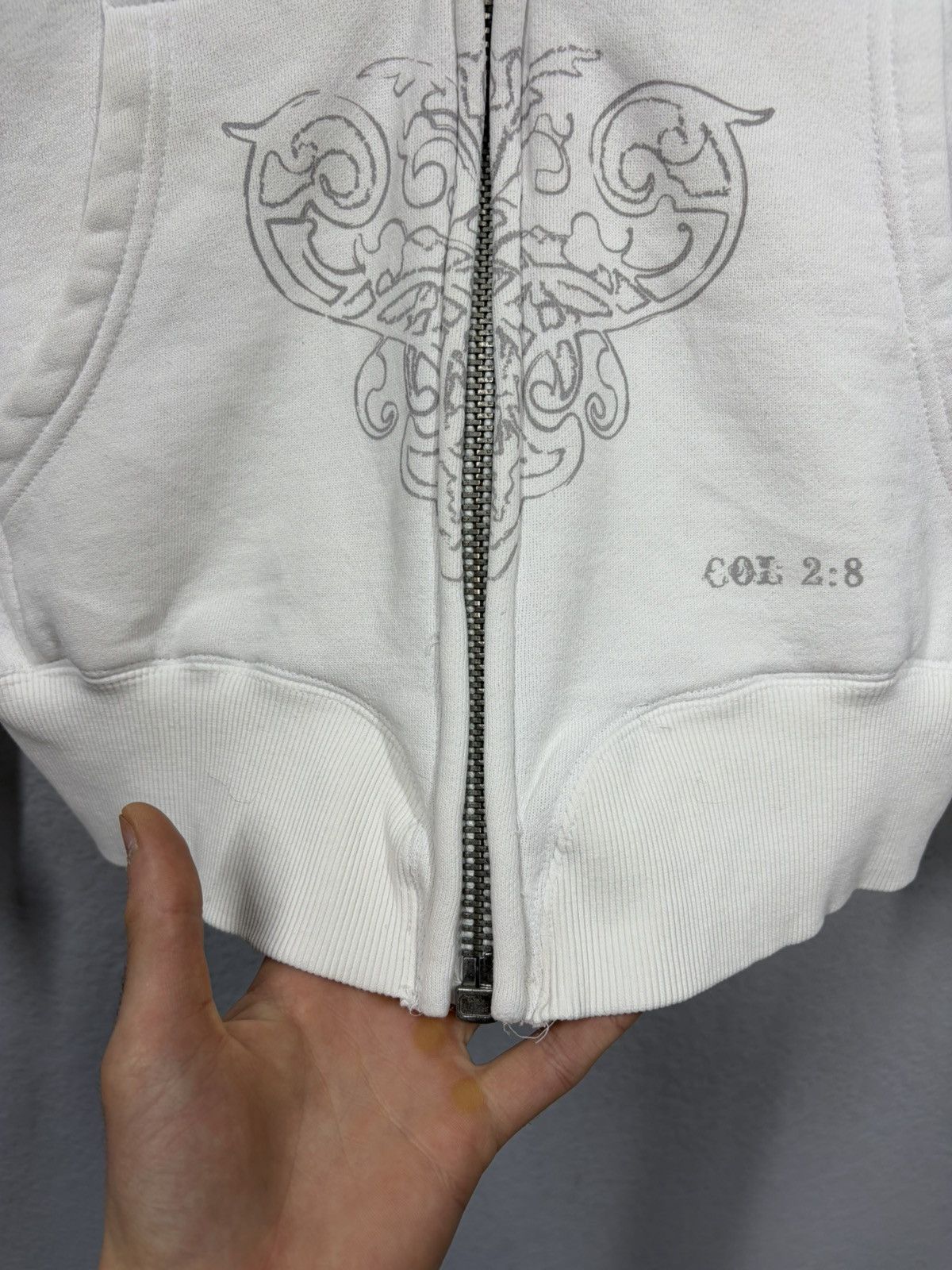 Le Grande Bleu (L.G.B.) Vintage Chrome Hearts Vibe Zip Hoodie Fur Hood Y2K Japanese Size US M / EU 48-50 / 2 - 16 Thumbnail