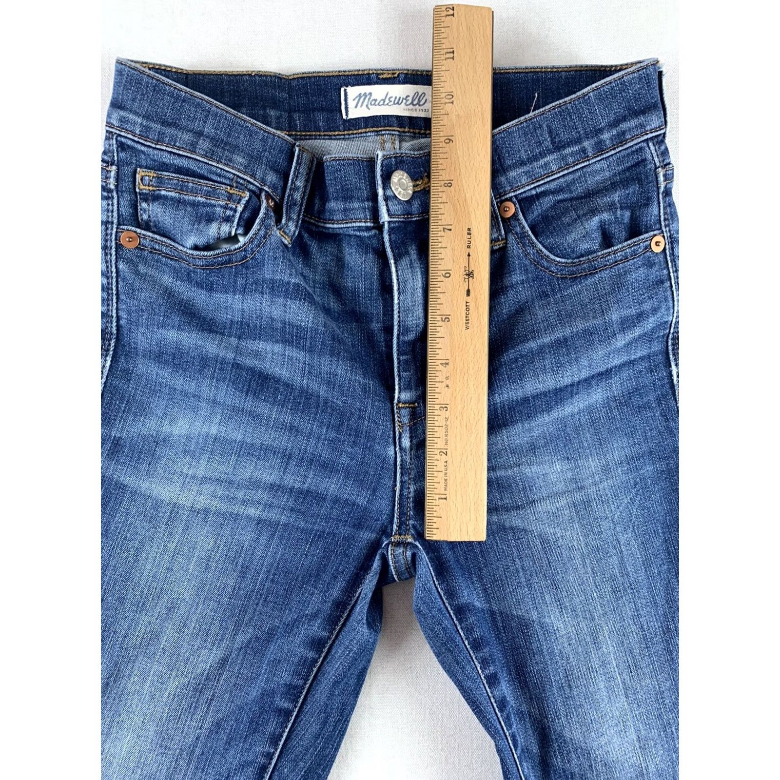 Madewell MADEWELL JEANSWOMENSSIZE24BLUEHIGHRISERSKINNY (FLAT LAY IS 25X28) Size 42" / US 20 - 4 Thumbnail