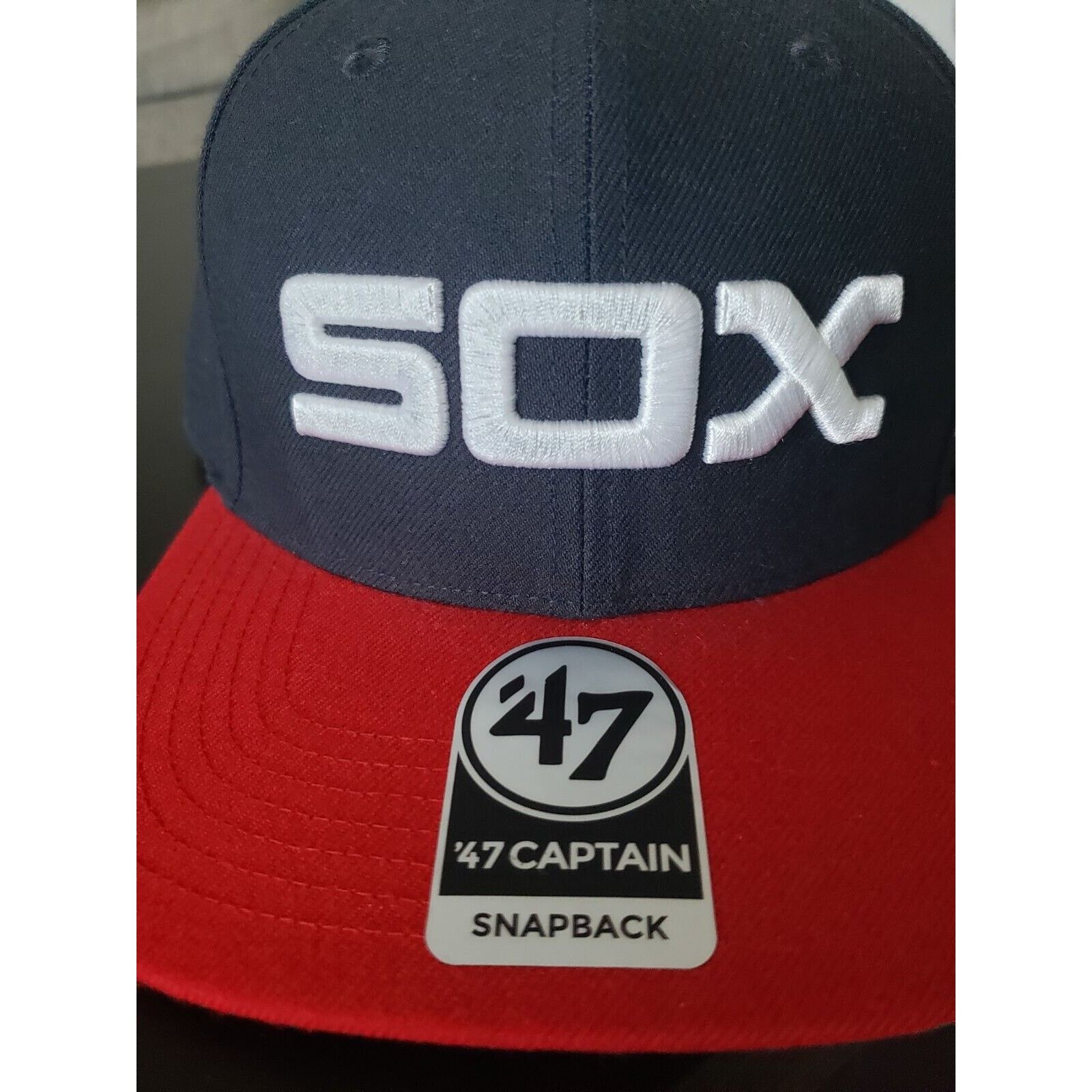 47 Chicago White Sox Hat Snapback Captain Navy Red '47 Brand Size ONE SIZE - 2 Thumbnail