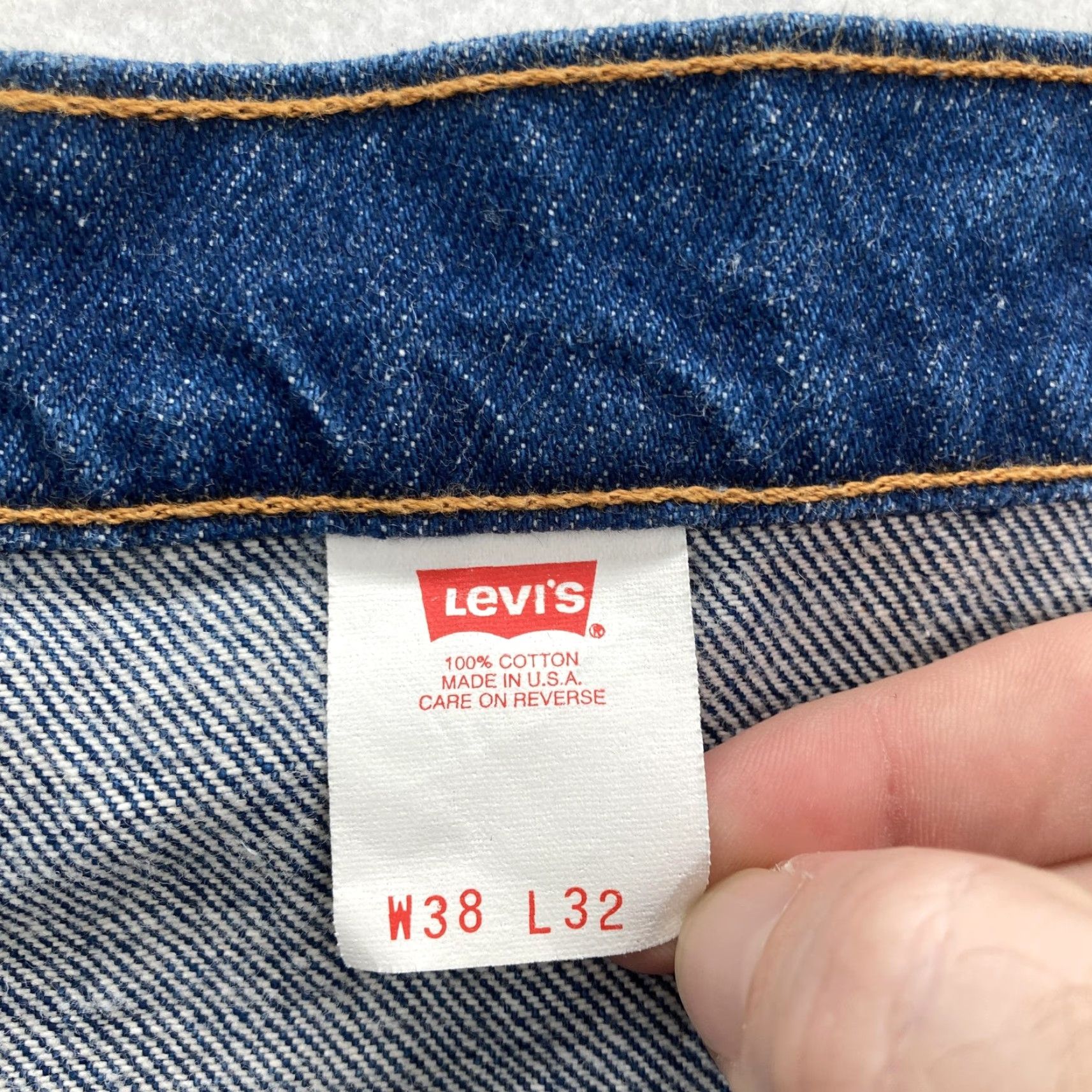 Levi's VINTAGE Levis 517 Jeans Mens 38x32 Blue Denim Bootcut Made in USA Orange Tab 90s Size US 38 / EU 54 - 4 Thumbnail