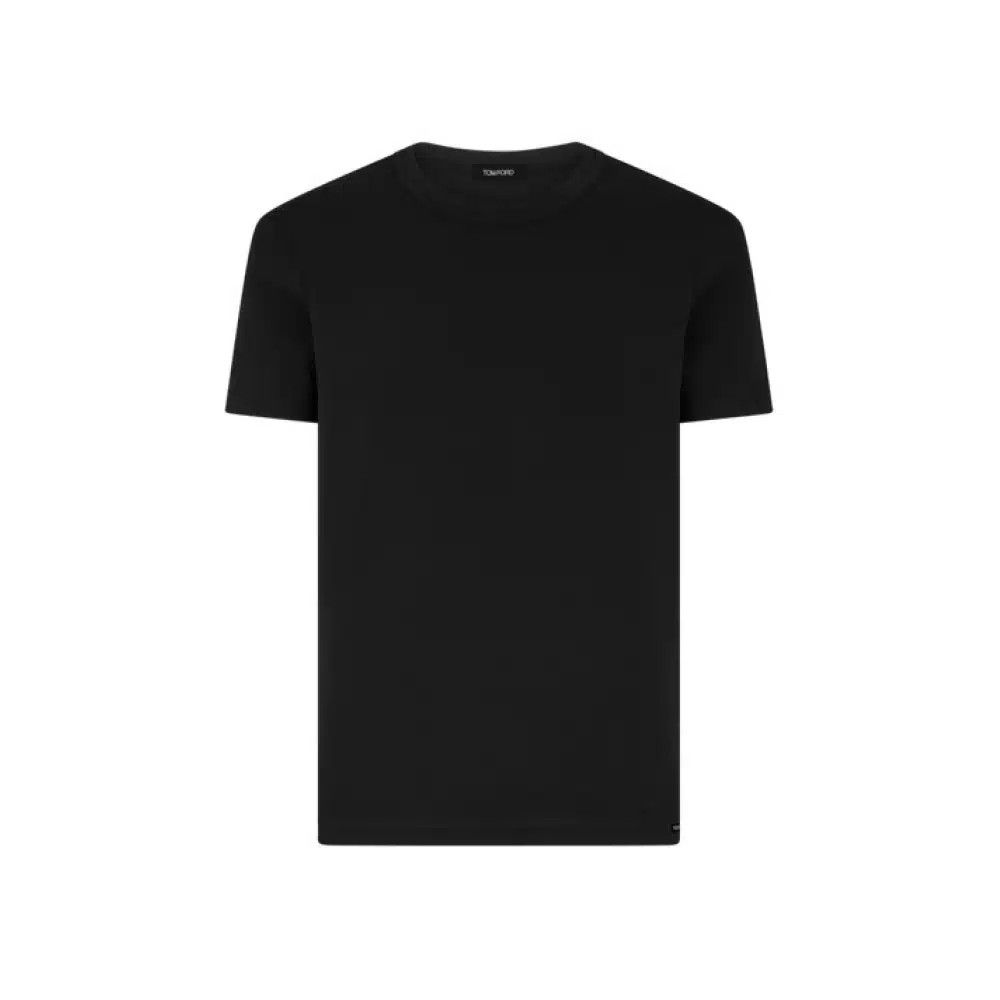 Tom Ford o1loc1c0526 IST4M08 Cotton Crewneck T-Shirt in Black Size US L / EU 52-54 / 3 - 1 Thumbnail
