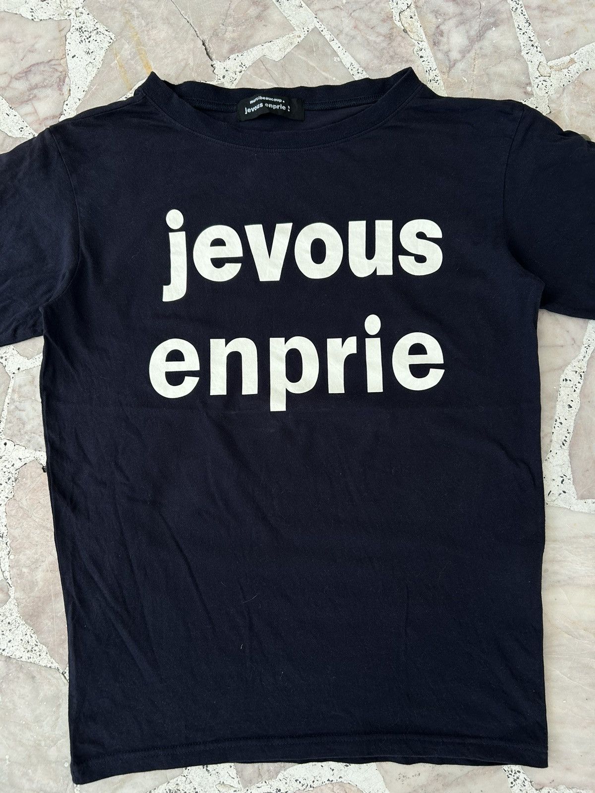 mercibeaucoup Jevous Enprie Foldable Sleeve Fronthit Black Tee Size US M / EU 48-50 / 2 - 3 Thumbnail