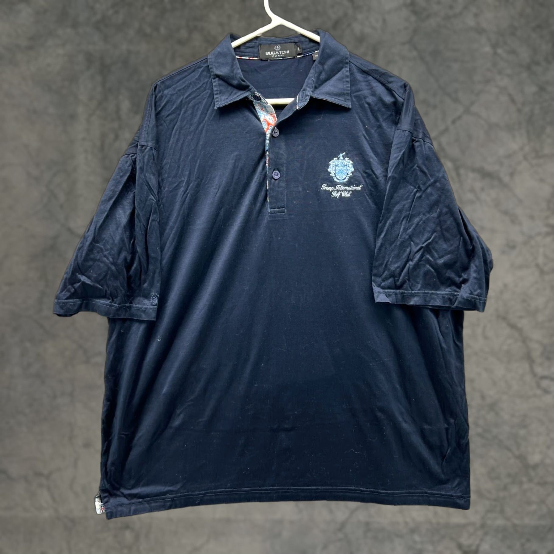 BUGATCHI VINTAGE Bugatchi Uomo Polo Shirt Mens Large Blue Logo VTG Golf Club Size US L / EU 52-54 / 3 - 1 Thumbnail