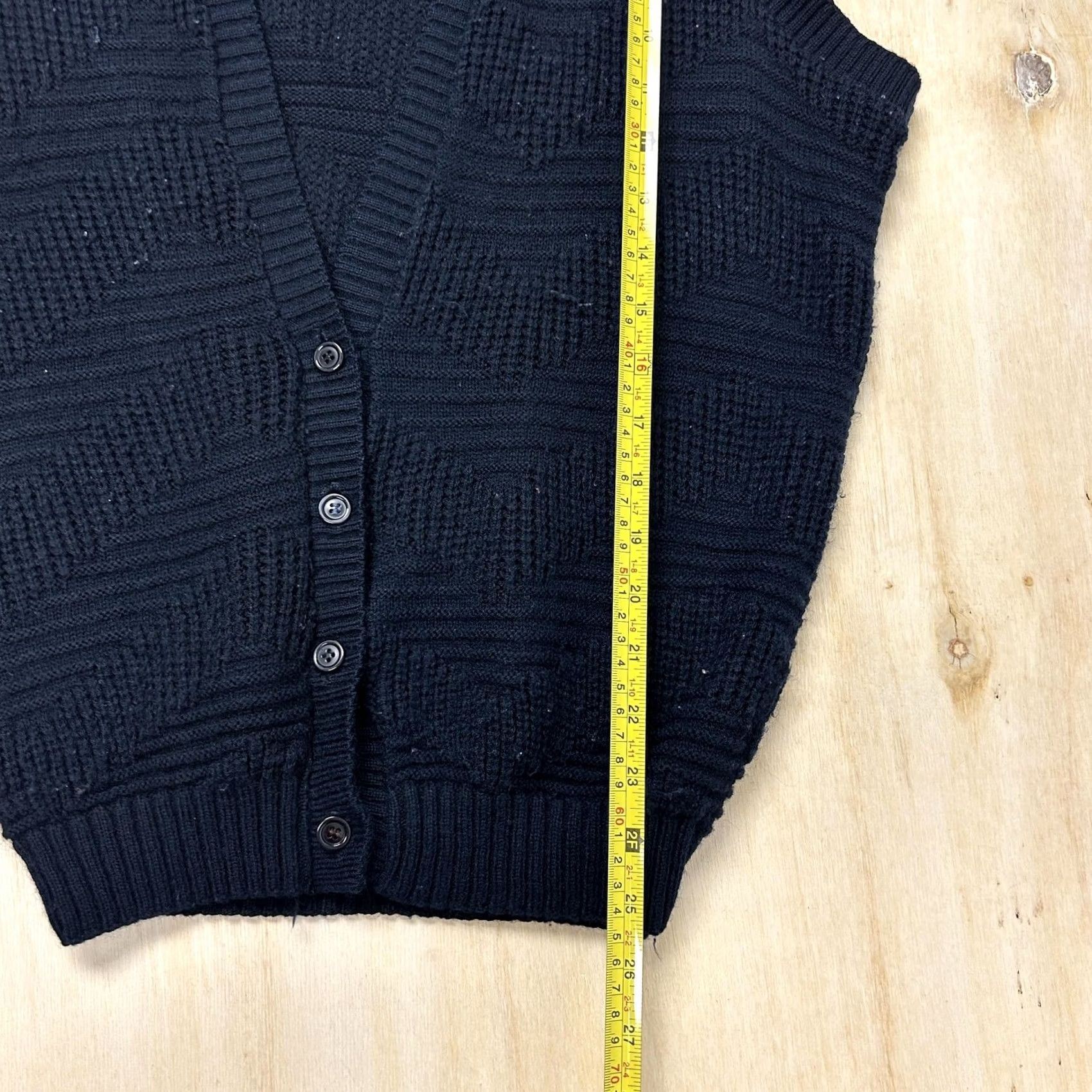 Vintage Vintage Sweater Vest Womens Medium Navy V-Neck Button Top Knit Tight-Knit Casual Fall Women Size M / US 6-8 / IT 42-44 - 4 Thumbnail