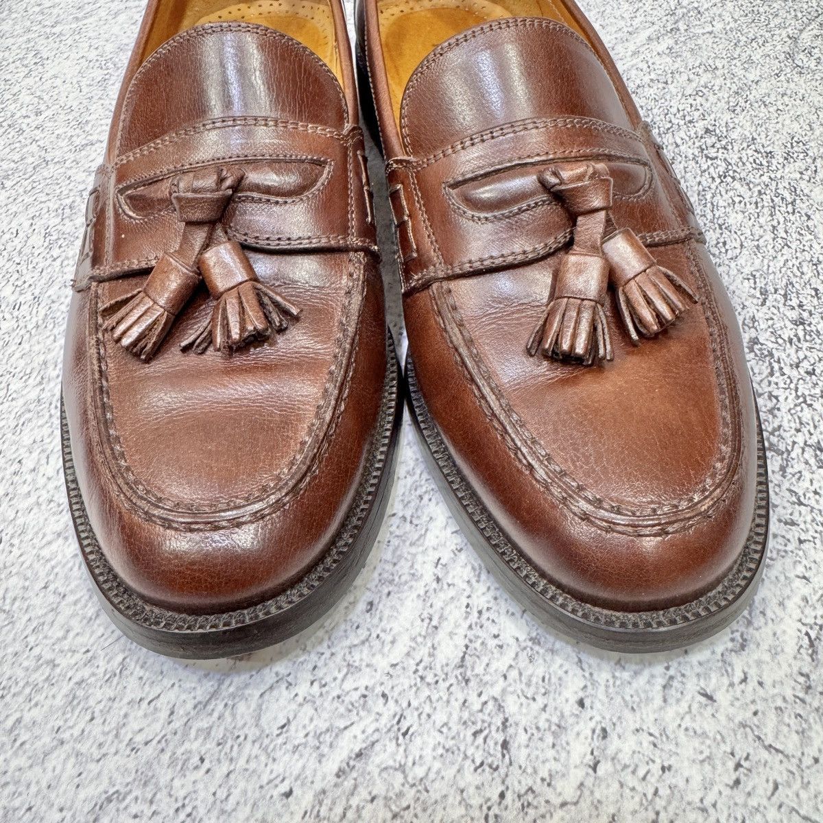 Russell & Bromley Russel & Bromley Mens Brown Leather Tassell Loafers US9.5 Size US 9.5 / EU 42-43 - 10 Thumbnail