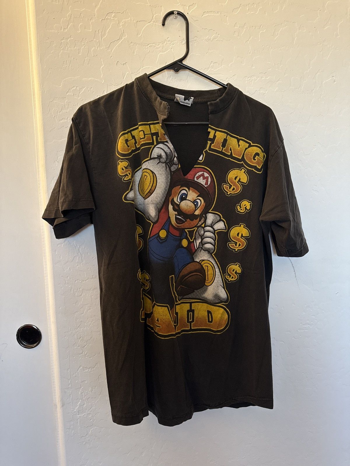 Vintage Mario Getting Paid T Shirt Size US L / EU 52-54 / 3 - 1 Thumbnail