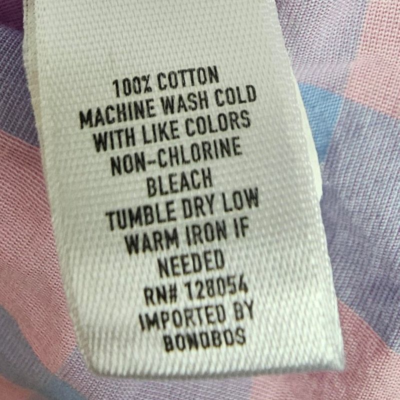 Bonobos Bonobos Dress Shirt Pink Blue Checker Strandard Fit Men 2XL Size US XXL / EU 58 / 5 - 7 Thumbnail