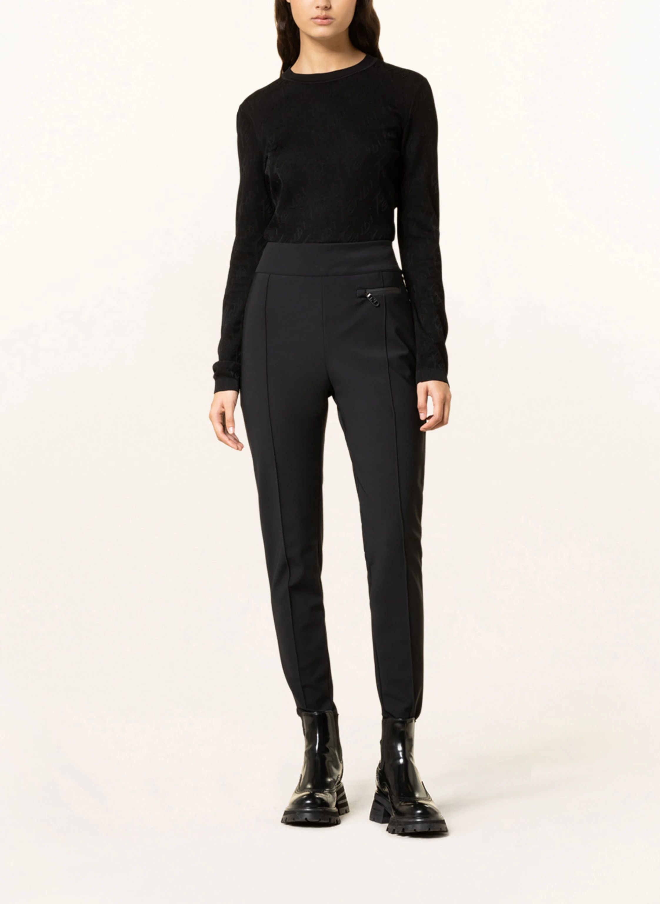 Fendi o1s1wg110226 Legging in Black Size 26" / US 2 / IT 38 - 2 Thumbnail
