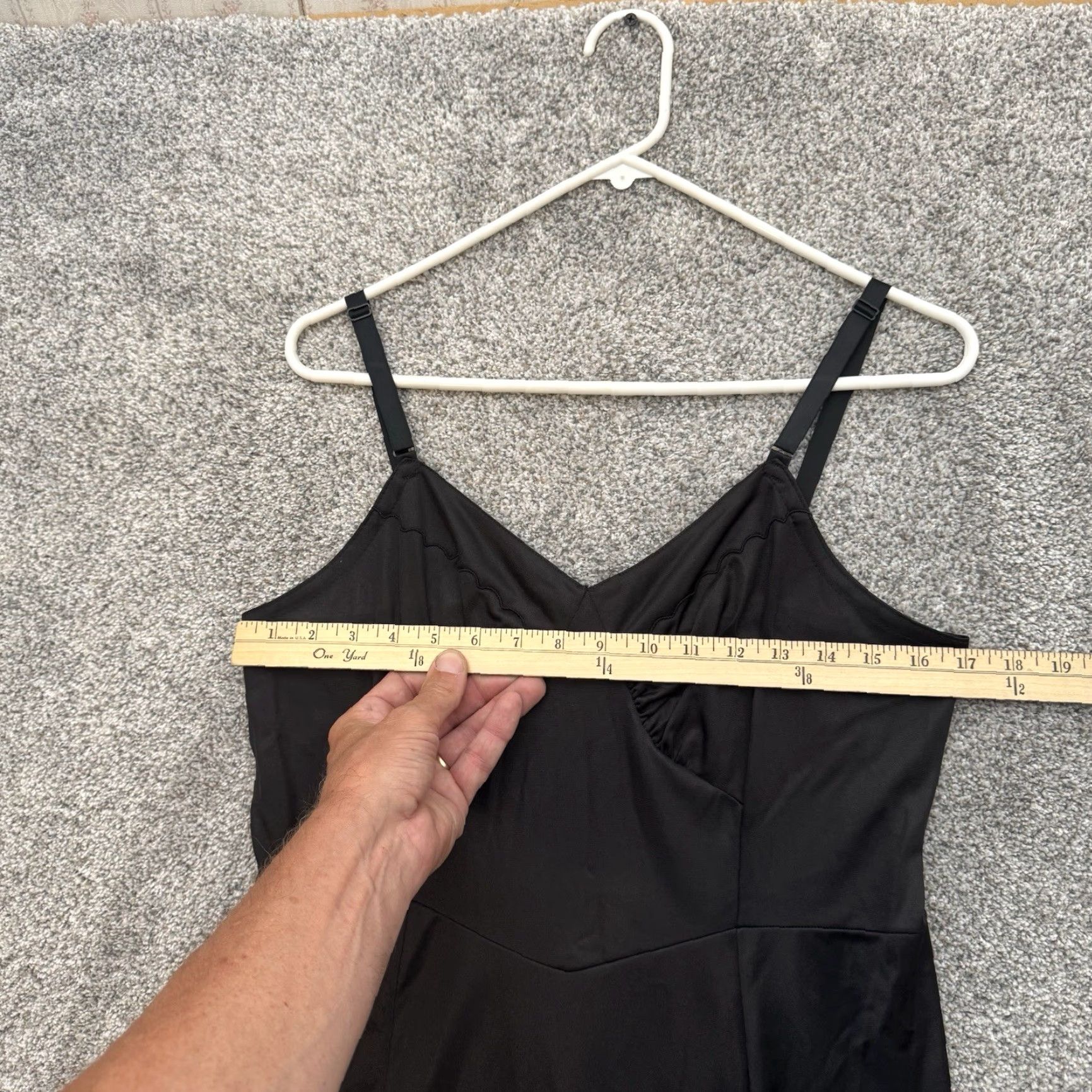 Vintage VINTAGE Aristocraft Slip Dress 38 S Black Nylon Satin Lingerie Sirencore Coquette Boudoir Gothic 50s 60s Retro Womens Size S / US 4 / IT 40 - 2 Thumbnail