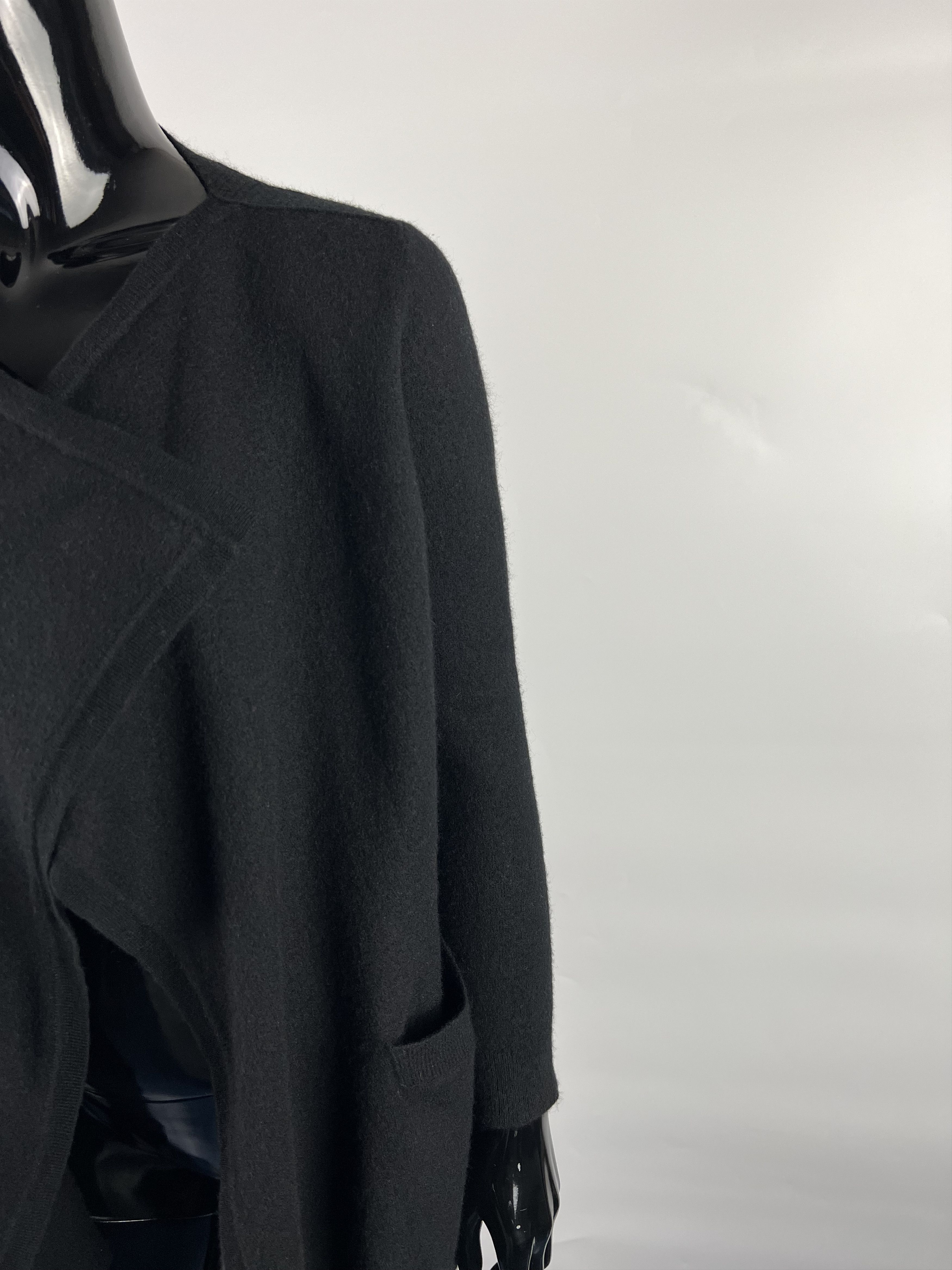 Sandro Sandro Wool Cashmere Open Cardigan Leather Aplication Size 1 Size S / US 4 / IT 40 - 4 Thumbnail