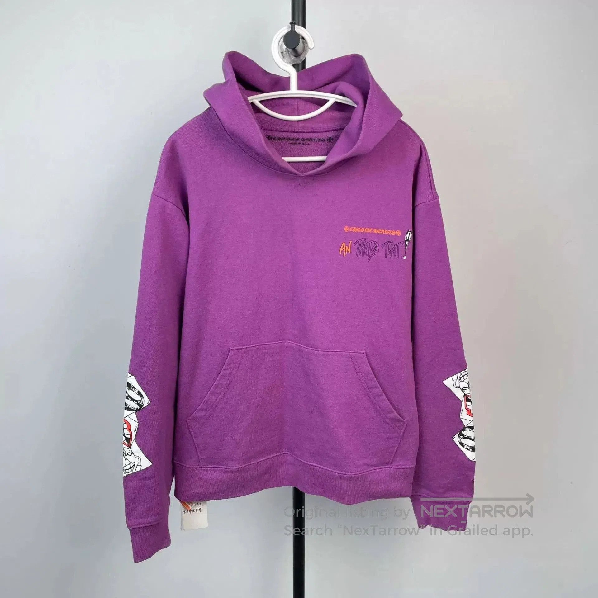 Chrome Hearts Purple Graphic Hoodie with Front Pocket and Sleeve Art. Size US M / EU 48-50 / 2 - 1 Thumbnail