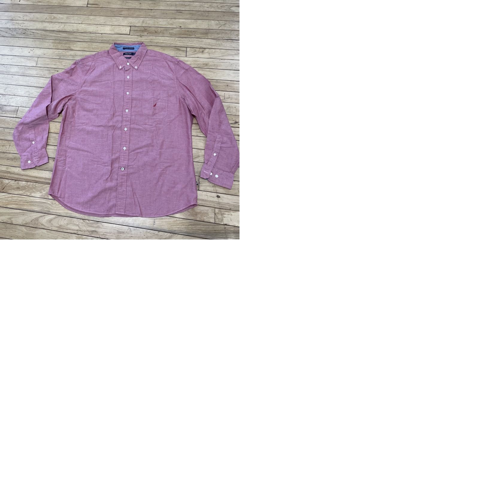 Nautica Nautica Button Shirt Men XL Salmon Pink Classic Fit Preppy Work Casual Button-Up Shirts Size US XL / EU 56 / 4 - 12 Thumbnail