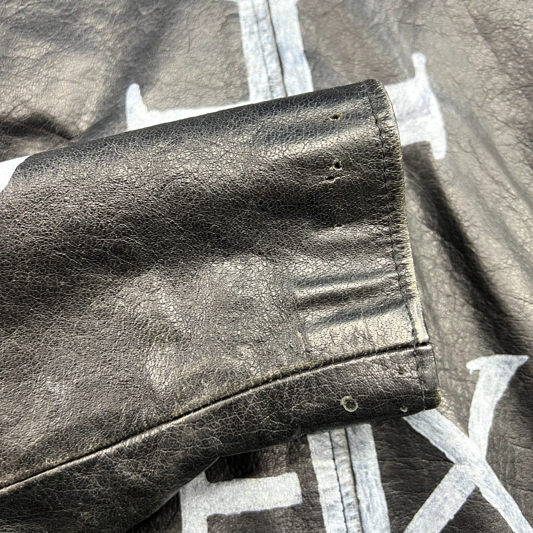 Vintage VINTAGE Unbranded Leather Jacket Motorcycle Black L Mens Large Rock Marlon Brando Punk Custom Size US L / EU 52-54 / 3 - 6 Thumbnail