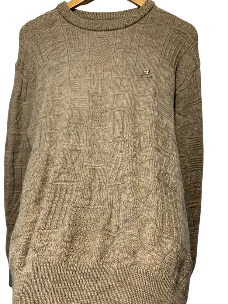 Balenciaga Balenciaga cable knit pattern mocha sweater Size US M / EU 48-50 / 2 - 2 Thumbnail