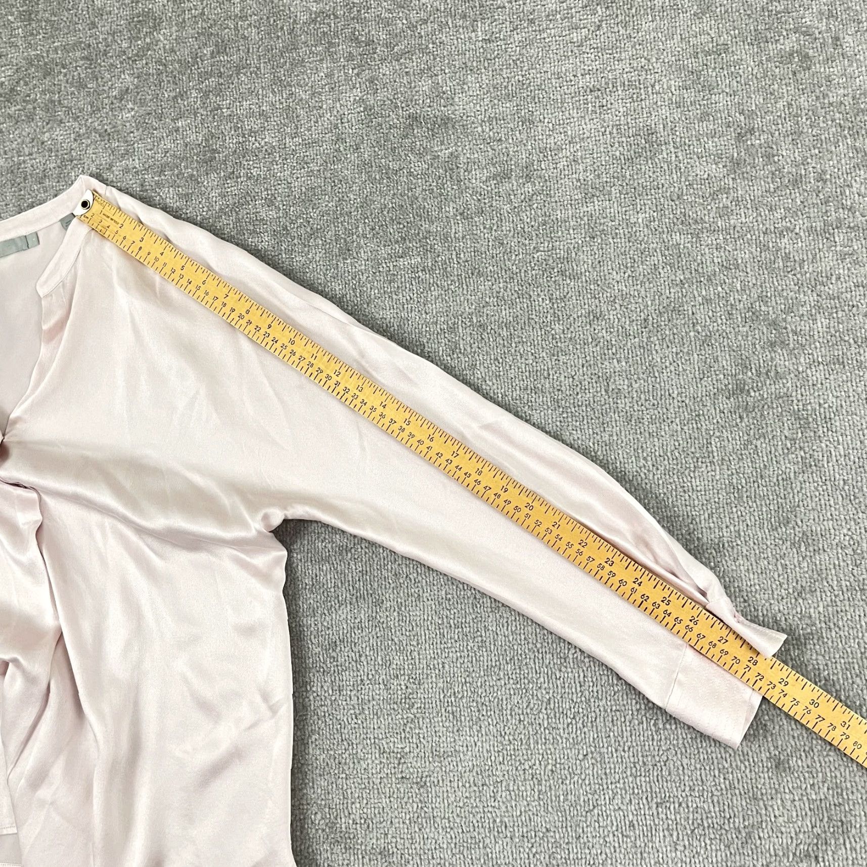 Vince Vince Women's Blouse Large Pink Silk Casual Office Top Long Sleeve Shirt Preppy Size L / US 10 / IT 46 - 5 Thumbnail