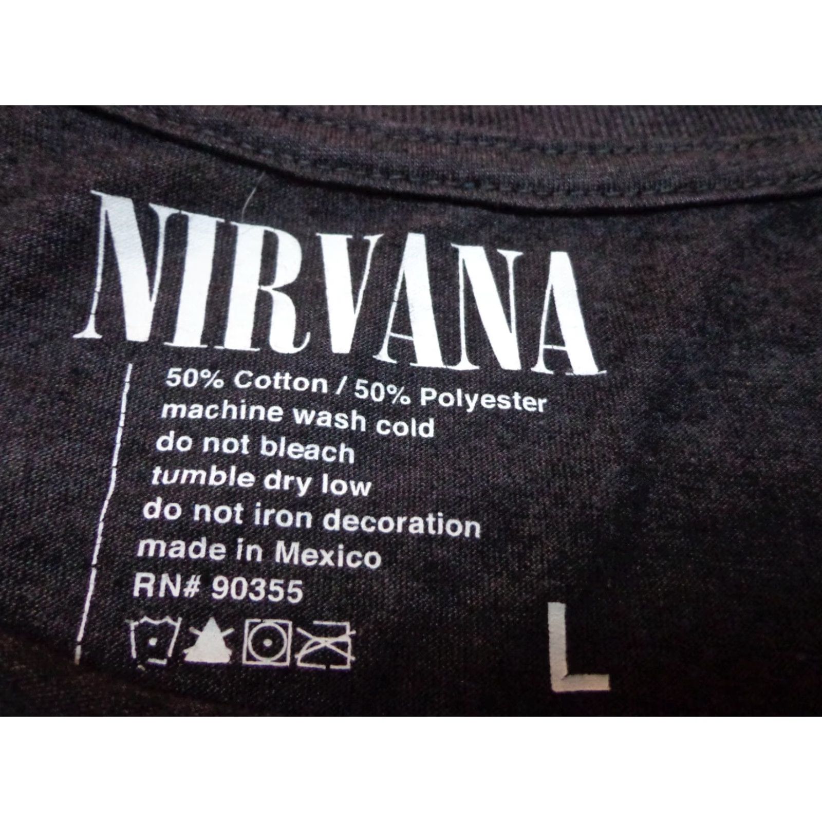 Vintage Nirvana Smiley Face Tee Shirt Women's Size Large T-Shirt Crew Neck Short Sleeve Black Vintage No Size L / US 10 / IT 46 - 3 Thumbnail