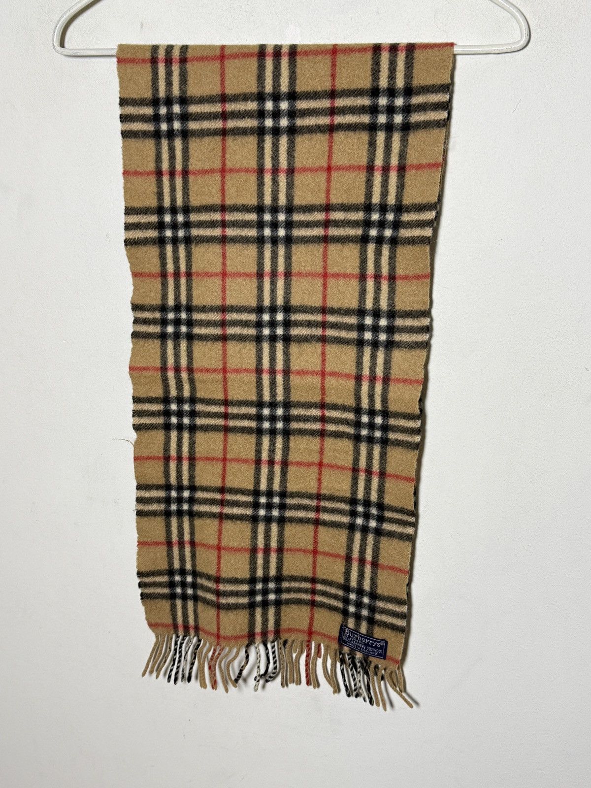 Burberry burberry wool/cashmere blend nova check camel scarf Size ONE SIZE - 4 Thumbnail