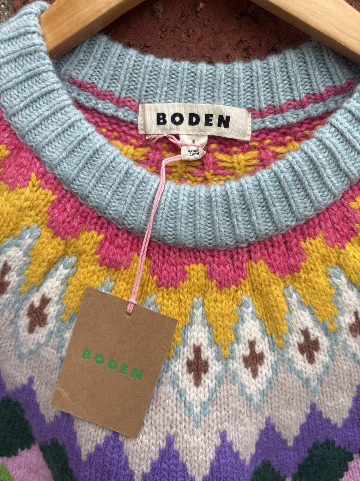 Boden Boden "Eleanor Fair Isle" Multicolor Wool Sweater Size S / US 4 / IT 40 - 3 Thumbnail