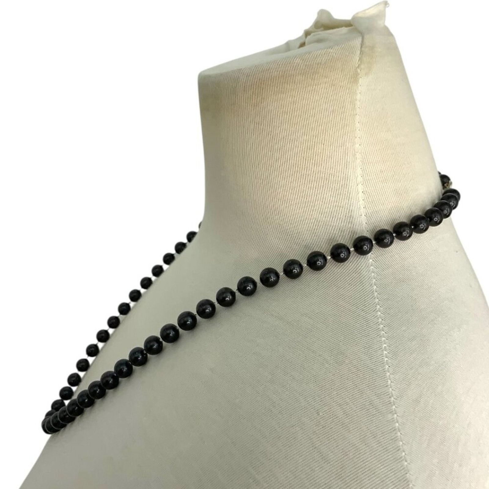 Other Vintage Black Beaded Necklace Size ONE SIZE - 2 Thumbnail