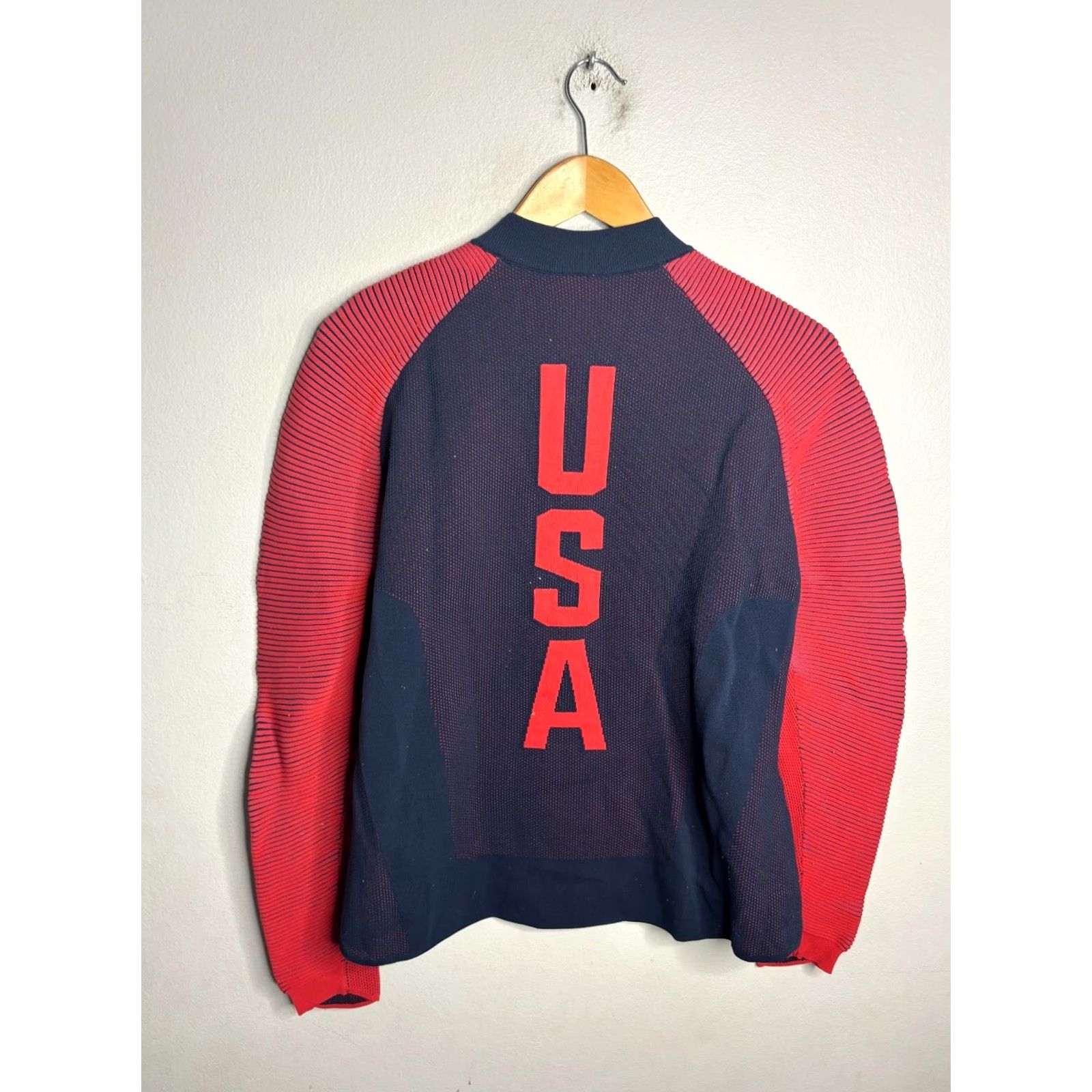 Nike Nike Women's Jacket Sports USA Dynamic Reveal Knit Tech L 1996 Blue Size L / US 10 / IT 46 - 5 Thumbnail
