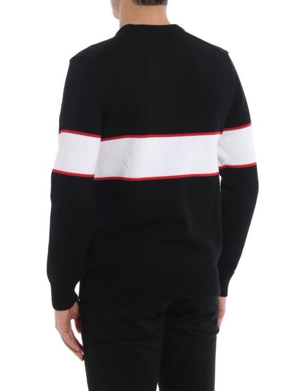 Givenchy o1srvl11e0326 Reverse Logo Intarsia Sweater in Multicolor Size US M / EU 48-50 / 2 - 3 Thumbnail