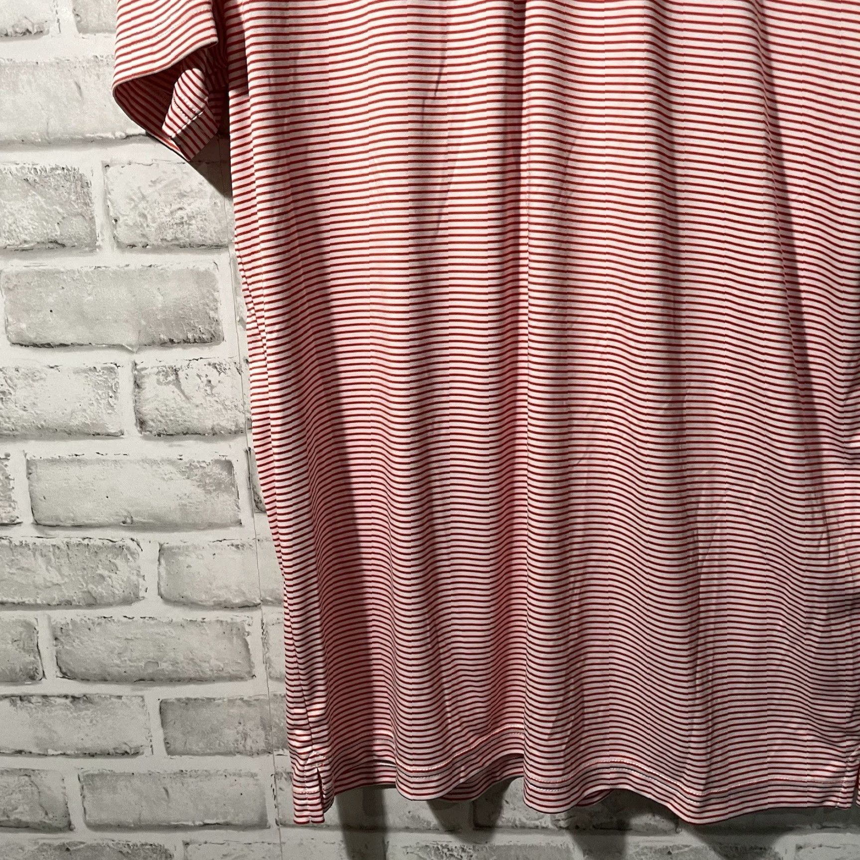 Michael Kors Michael Kors Polo Shirt Mens Size M Red Striped Athletic Stretchy Shirt Size US M / EU 48-50 / 2 - 3 Thumbnail
