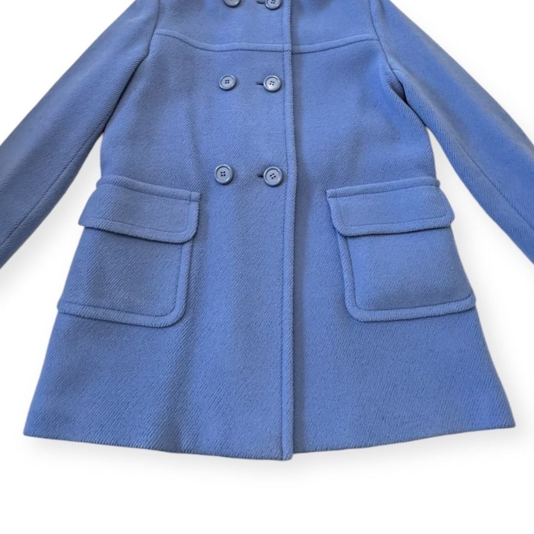 Prada Prada Blue Wool Double Breasted Coat, Size 46 Italy, Hooded Size L / US 10 / IT 46 - 9 Thumbnail