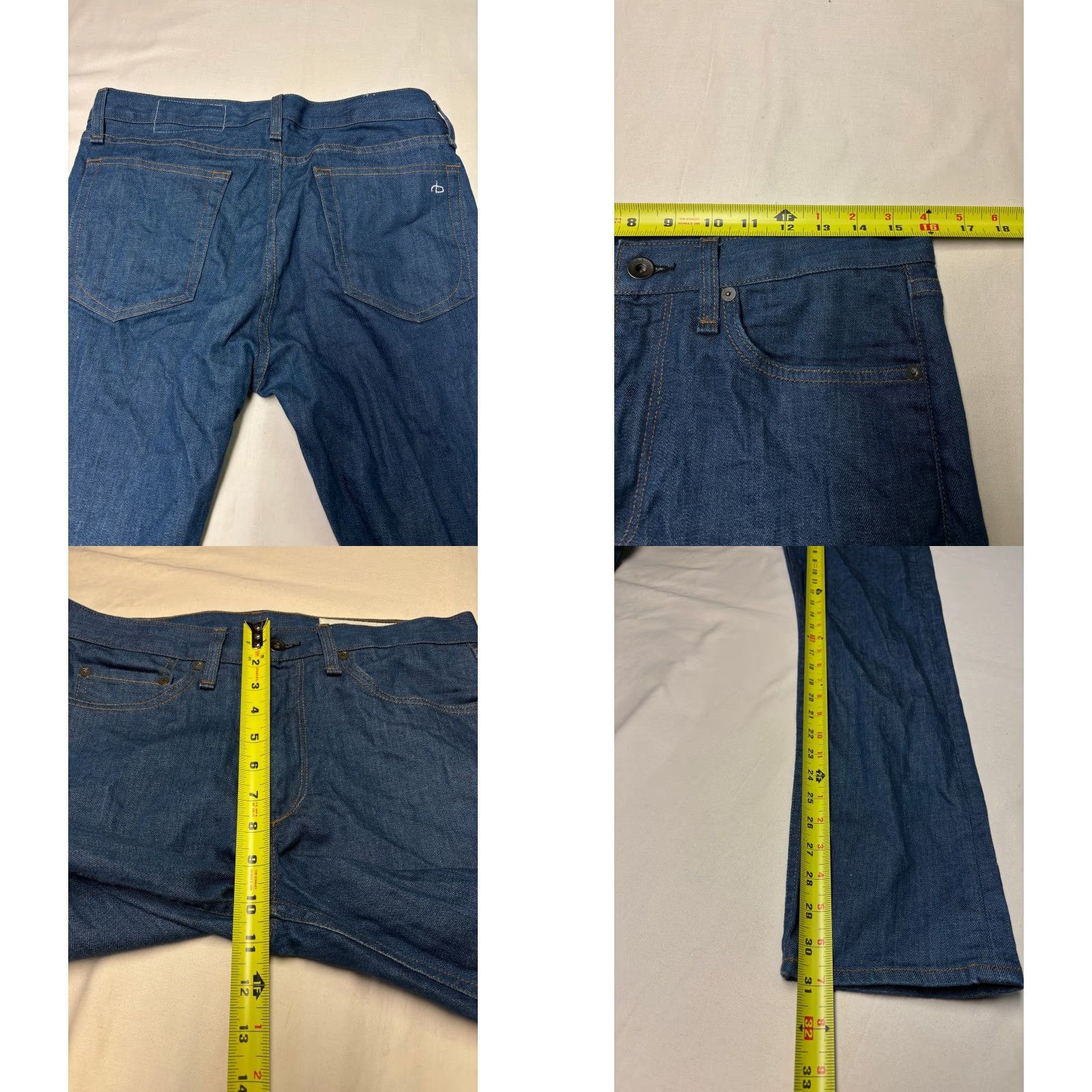 Rag & Bone rag & bone New York FIT 2 Slim Jeans 32W 31L Mens Denim Raw Slim 5-Pocket Hunt 90s style? Size US 32 / EU 48 - 8 Thumbnail