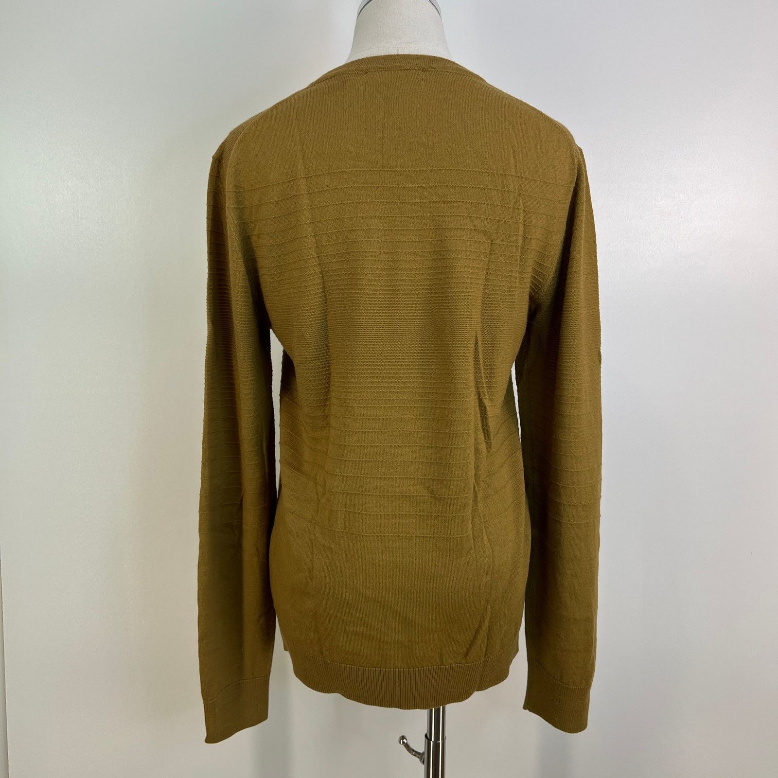 Saks Fifth Avenue Saks Fith Avenue Modern Knit Crewneck Sweater Wool Camel Tan Size S / US 4 / IT 40 - 8 Thumbnail
