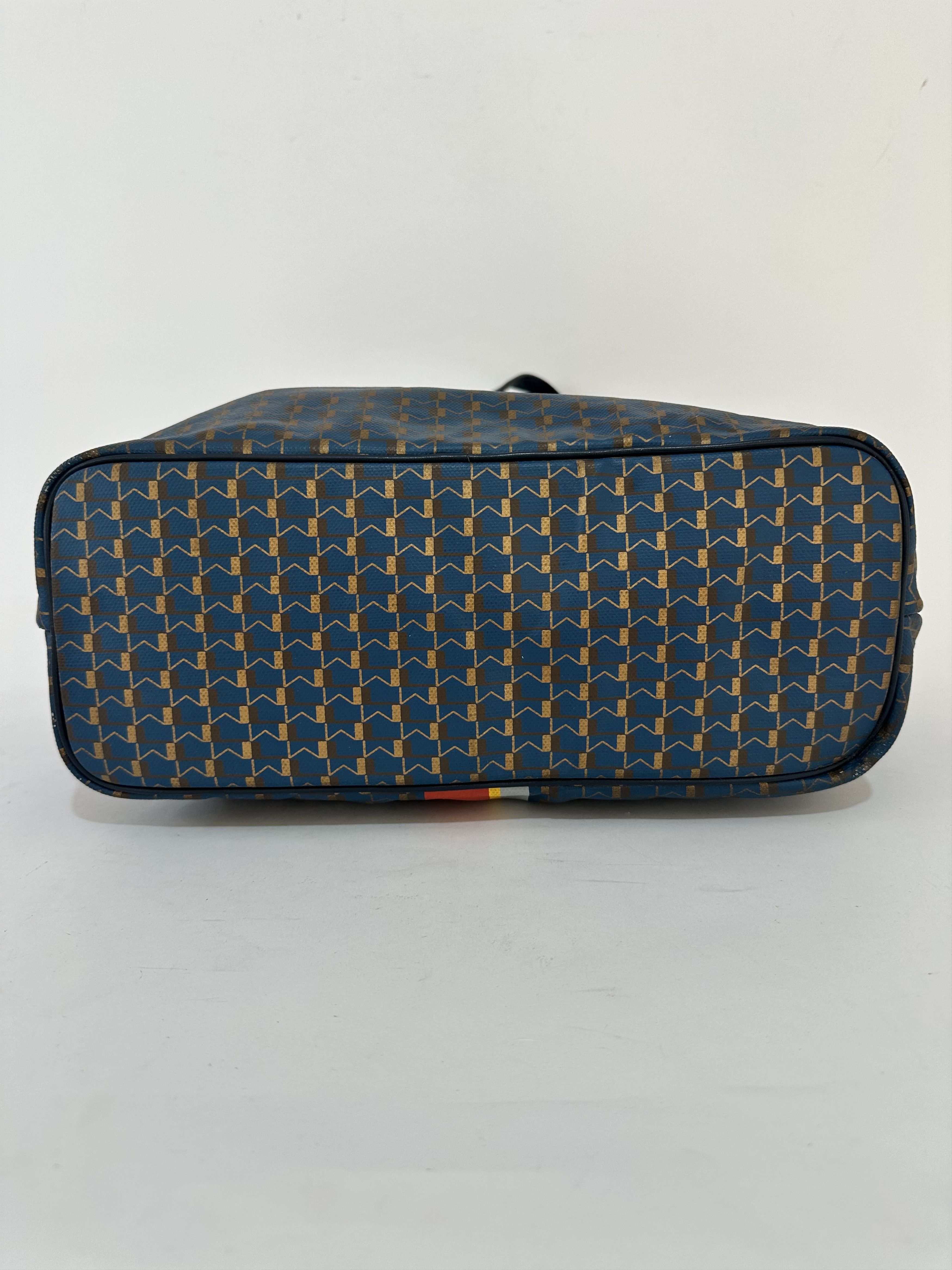 Moynat Moynat Blue Monogram Coated Canvas and Leather Tote Size ONE SIZE - 5 Thumbnail