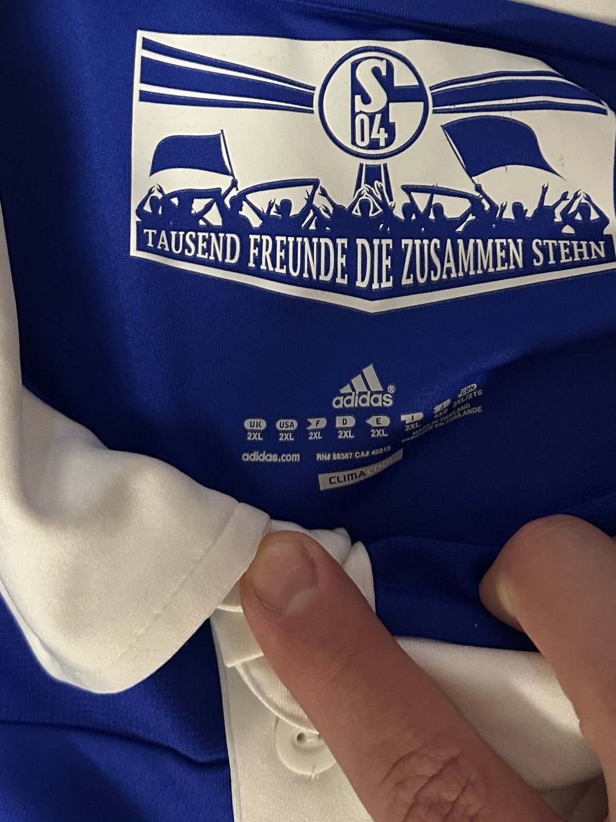 Adidas Adidas Gazprom Schalke#04 Size US XXL / EU 58 / 5 - 3 Thumbnail