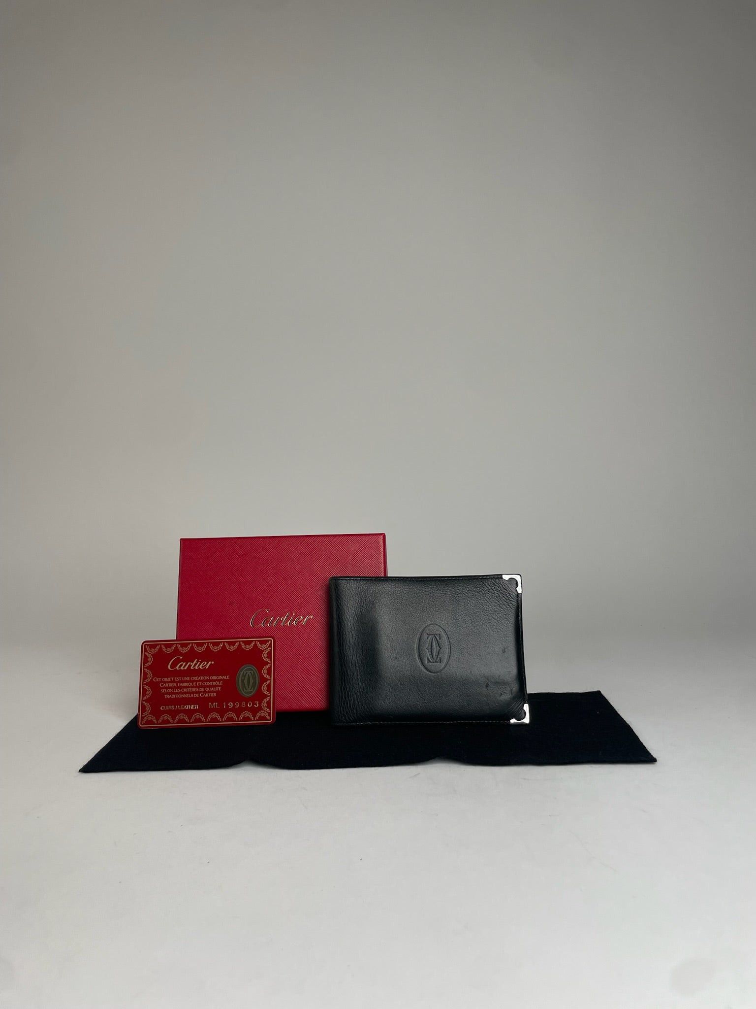Cartier Vintage Leather Wallet Black Size ONE SIZE - 1 Thumbnail