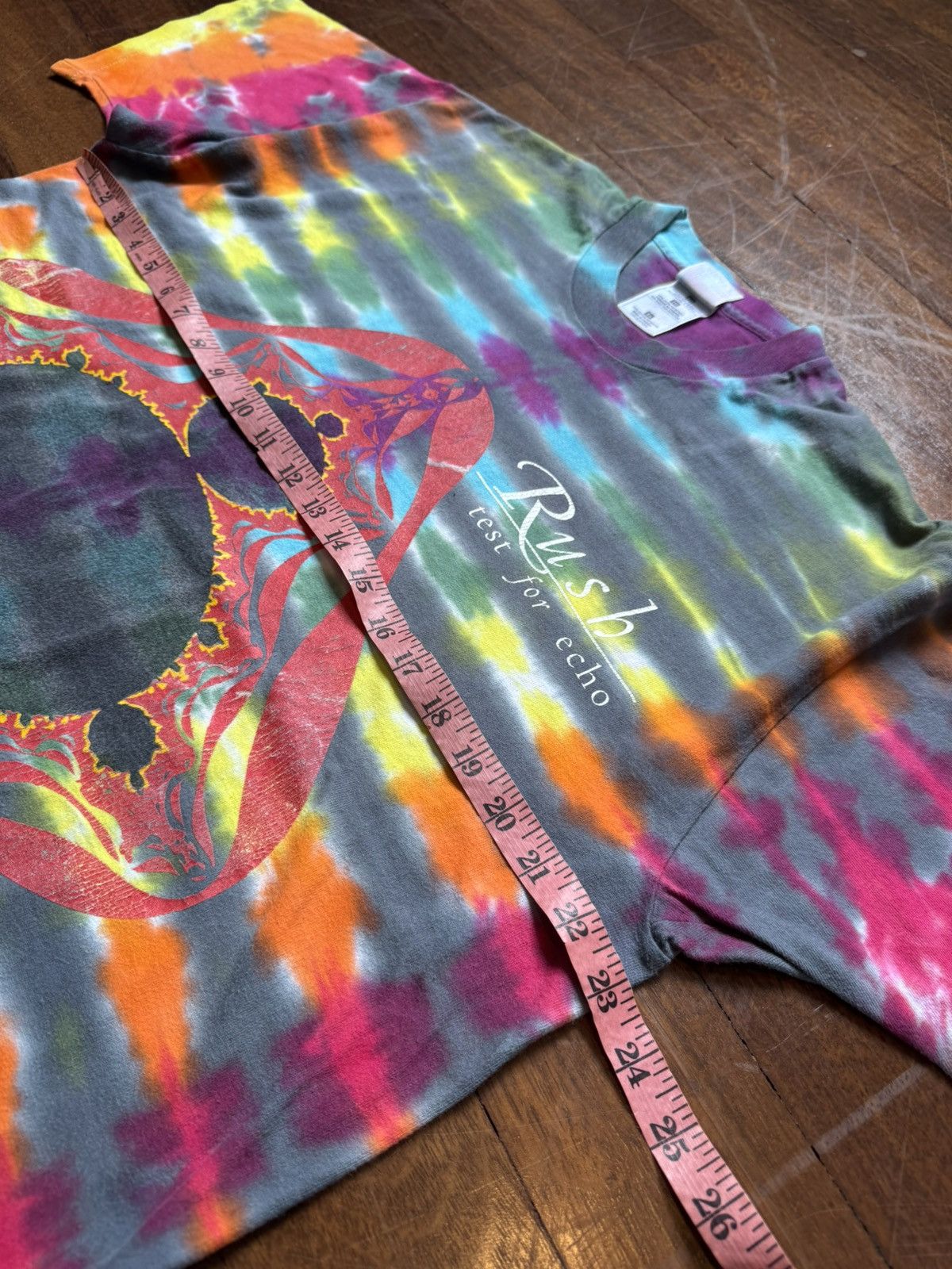 Band Tees VINTAGE 1990s RUSH TEST FOR ECHO 1996-97 TOUR TIE DYE SHIRT Size US XL / EU 56 / 4 - 4 Thumbnail
