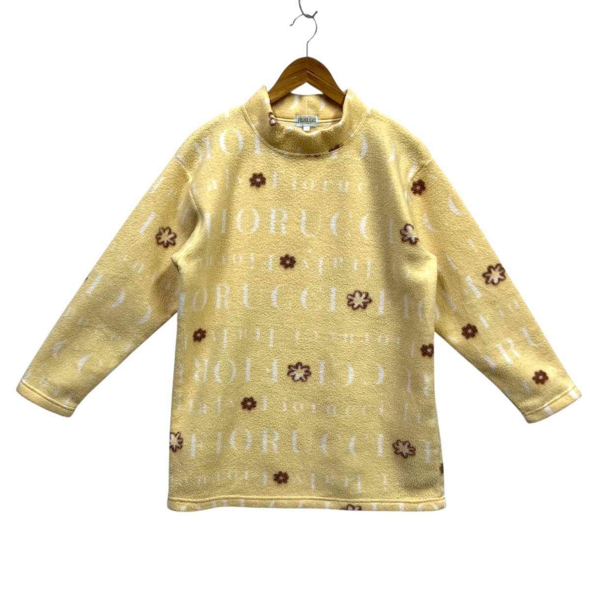 Fiorucci × Vintage Vintage 90s Fiorucci Fleece Sweater Mockneck Size L / US 10 / IT 46 - 1 Thumbnail