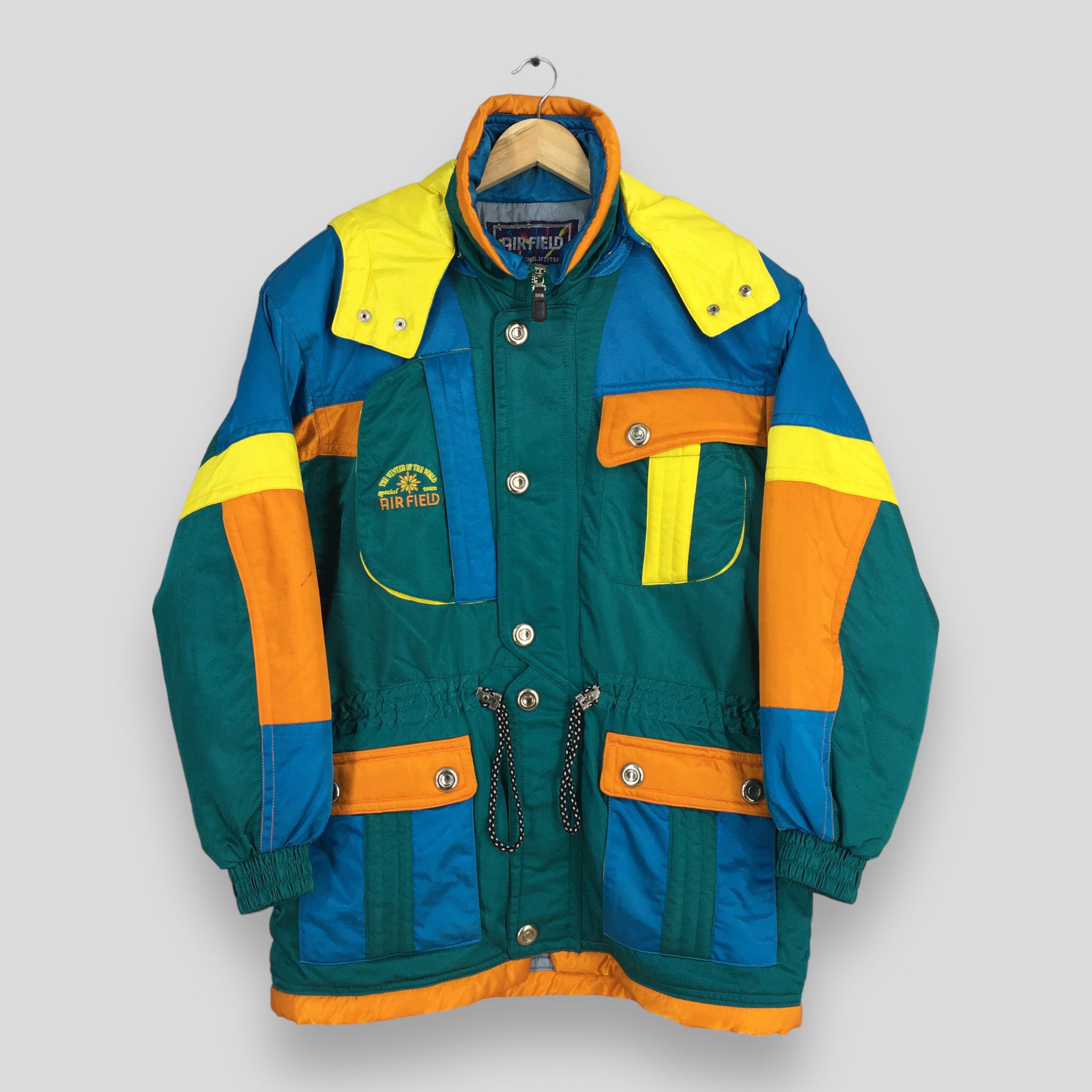 image of Retro Jacket x Ski Vintage 80's Air Field Multicolor Retro Ski Jacket Xlarge, Men's