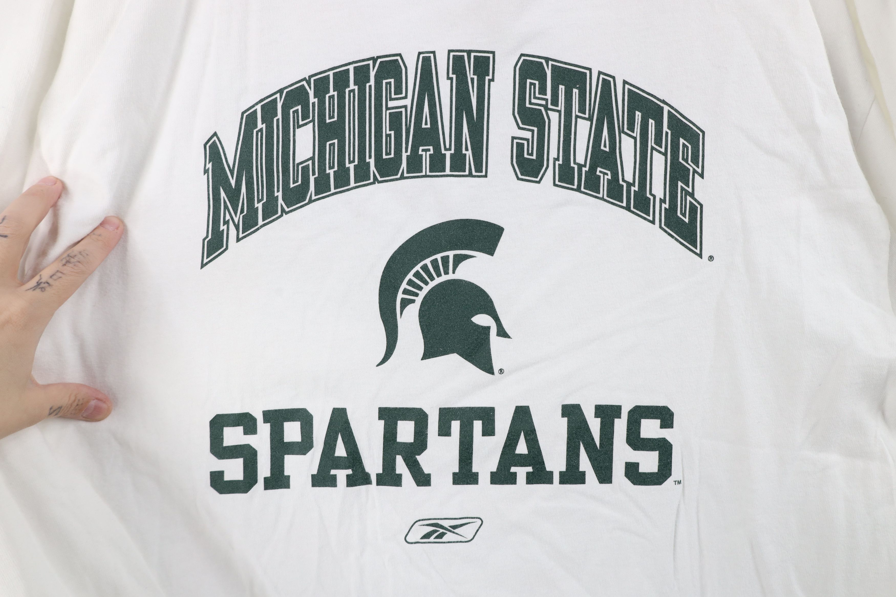 Reebok Vintage Reebok Michigan State University Long Sleeve T-Shirt Size US L / EU 52-54 / 3 - 4 Thumbnail