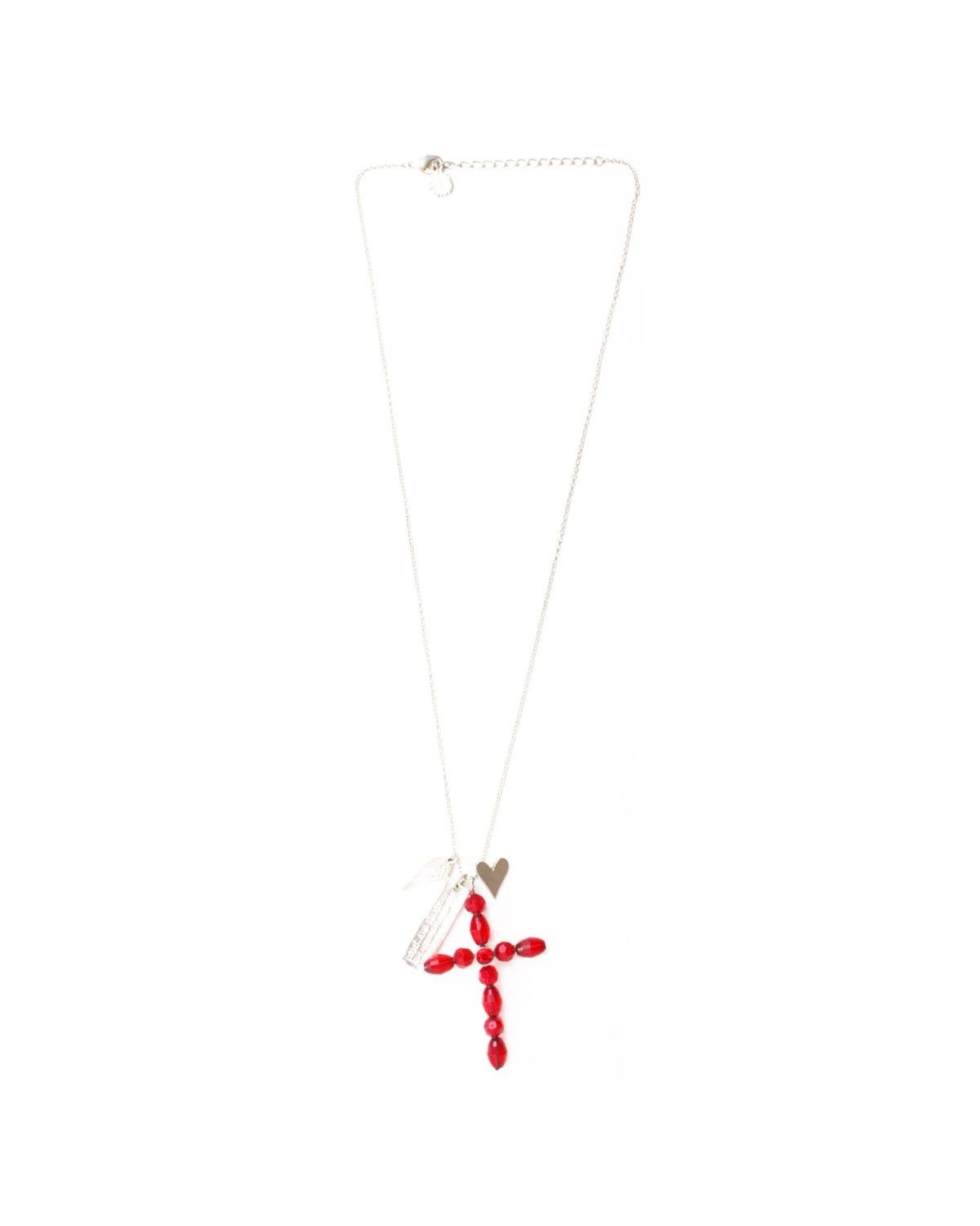 Vintage 2000S KAZA JAPAN RED CRYSTAL CROSS NECKLACE Size ONE SIZE - 2 Thumbnail