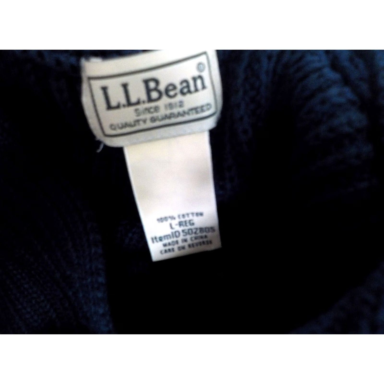Vintage L.L. Bean 100% Cotton Heavy Knit 1 Button Shawl Collar Sweater Blue SZ LARGE Shirt Mens Regular Large Blue Shawl Knit Sweater Size US L / EU 52-54 / 3 - 5 Thumbnail