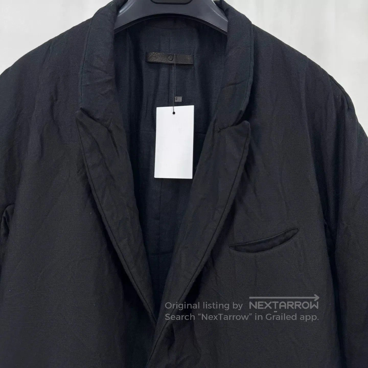 Ziggy Chen Ziggy Chen Black Linen Single Button Jacket. Size US M / EU 48-50 / 2 - 3 Thumbnail